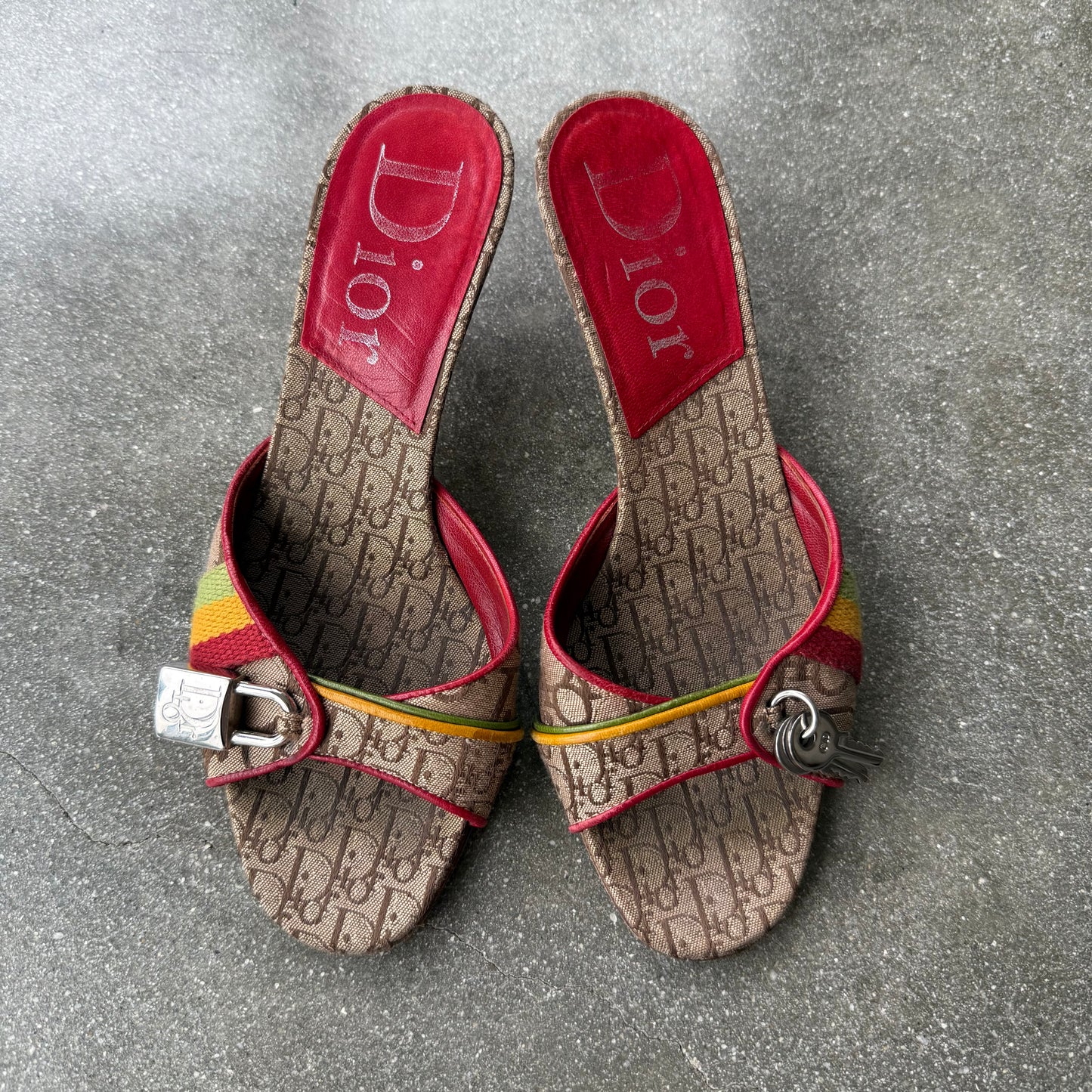 FW04 John Galliano Christian Dior Rasta Mules - US 6