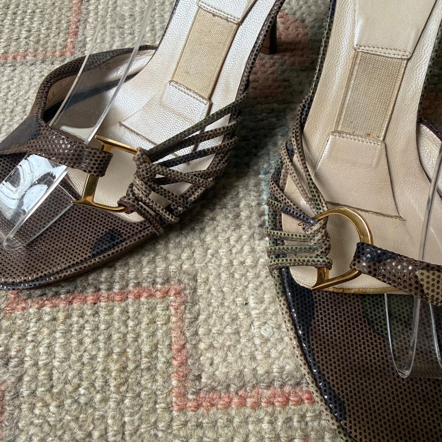 S/S2001 Galliano Dior Camo Mules - US 5-5.5