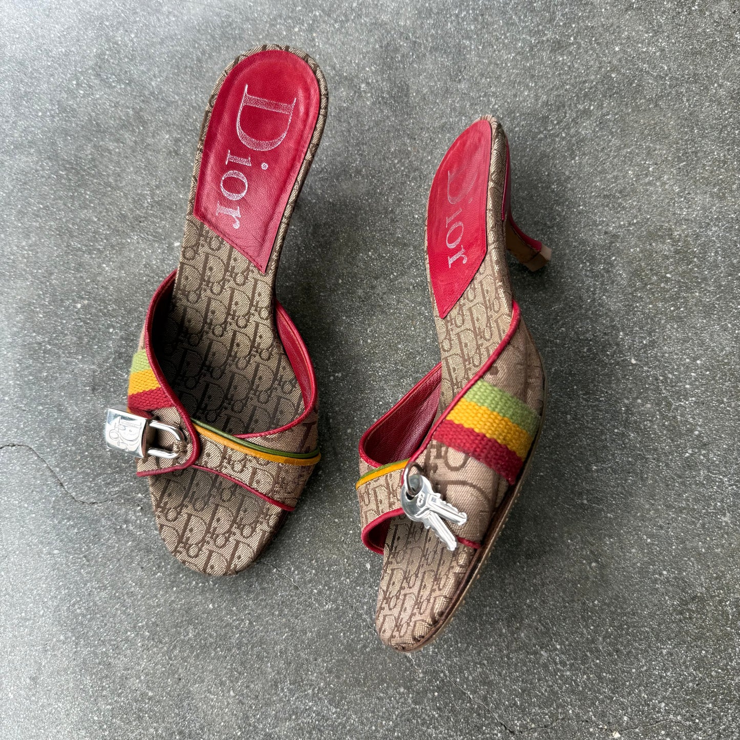 FW04 John Galliano Christian Dior Rasta Mules - US 6