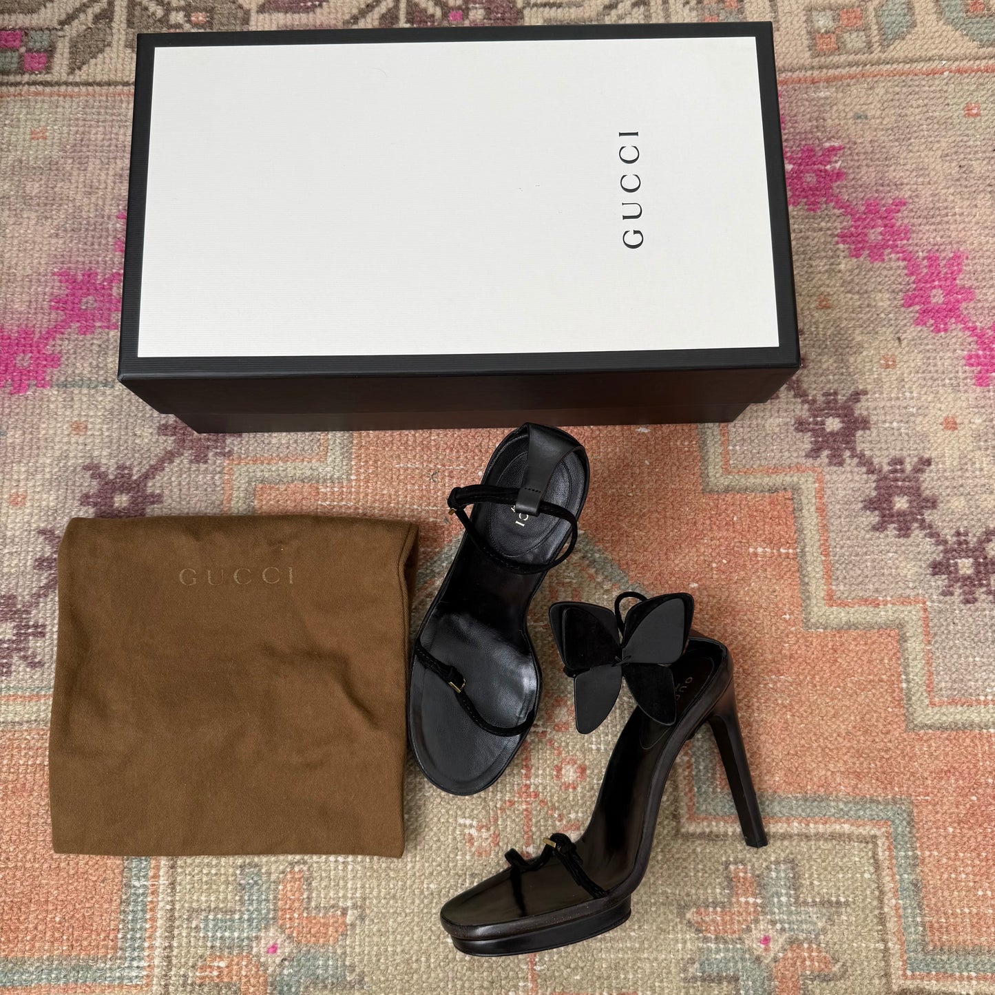 S/S2002 Tom Ford Gucci Butterfly Sandals - US 7.5