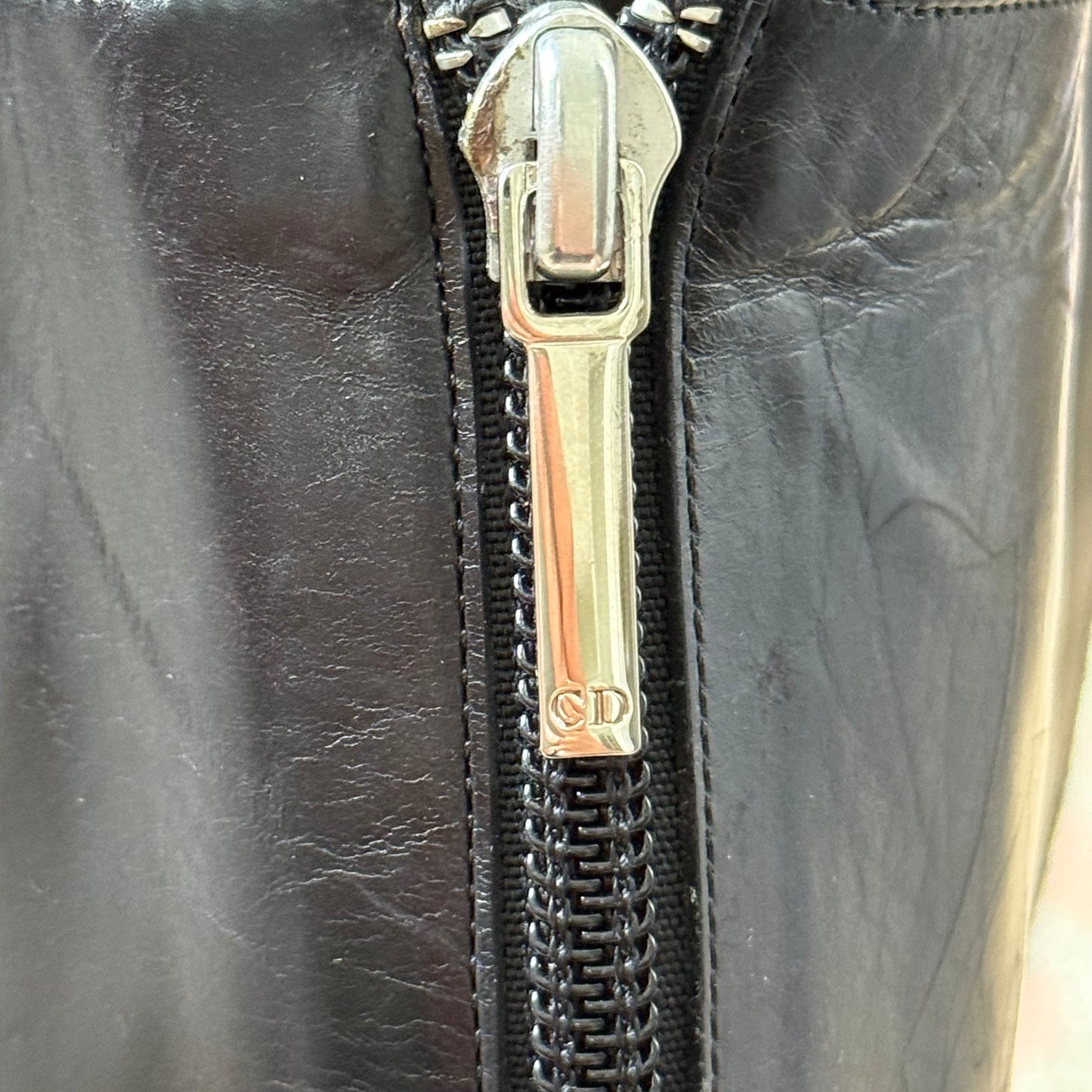 S/S2004 Galliano Dior Black Studded Boots - US 6.5