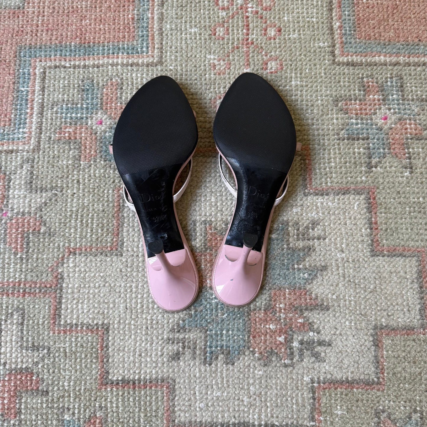 S/S2005 Galliano Dior Pink Bow Mules - US 7.5
