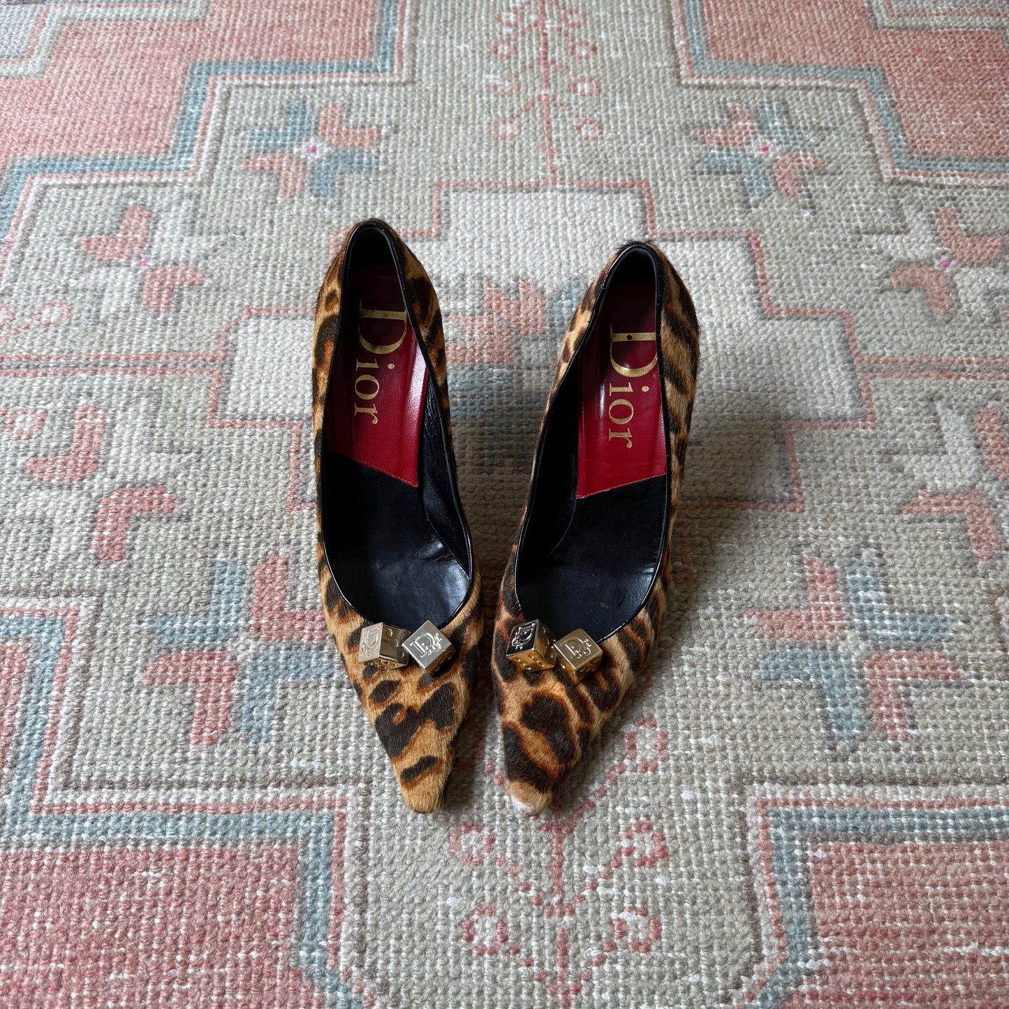 F/W2004 Galliano Dior Pony Hair Dice Pumps - US 7