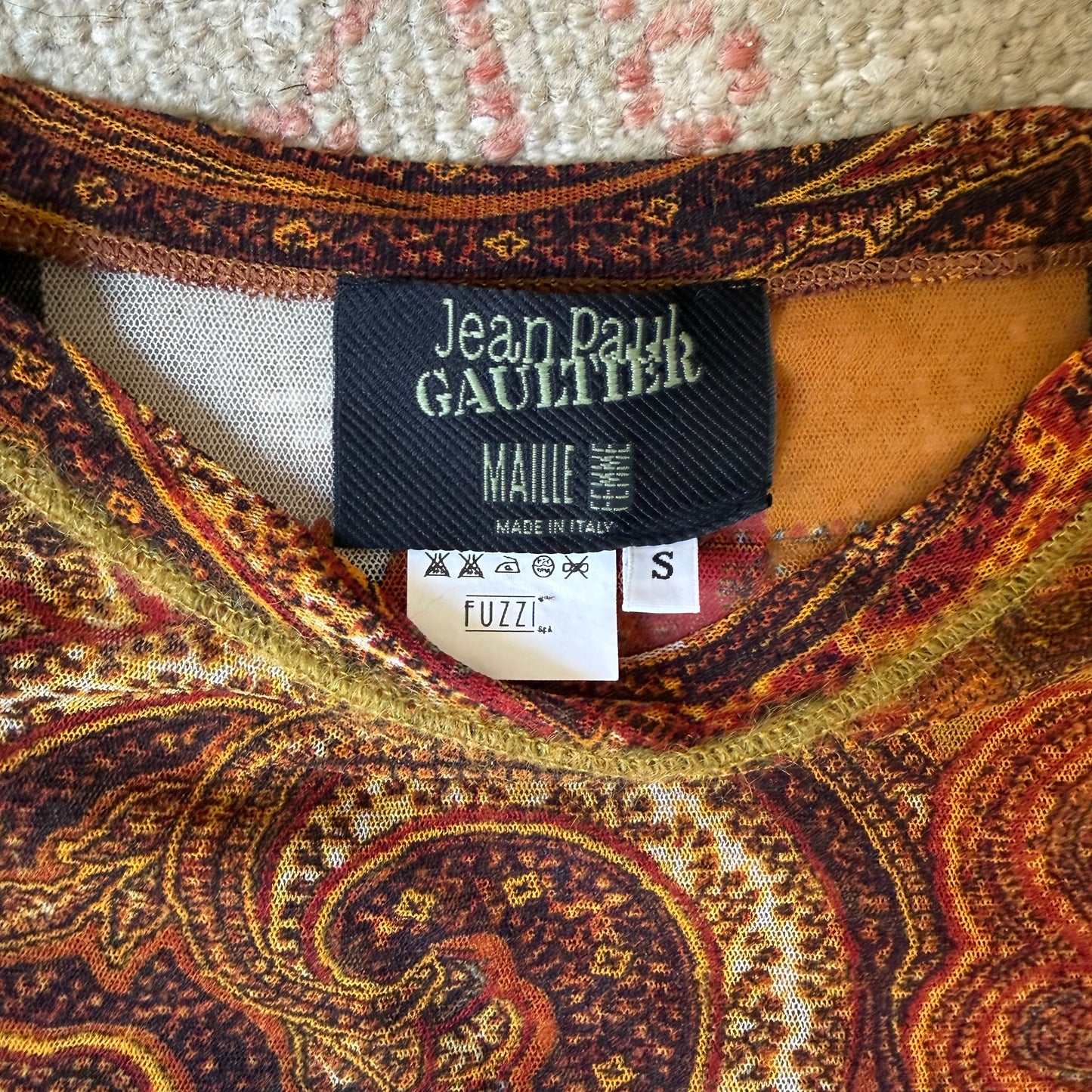 F/W2002 Gaultier Paisley 3 Piece Skirt Set