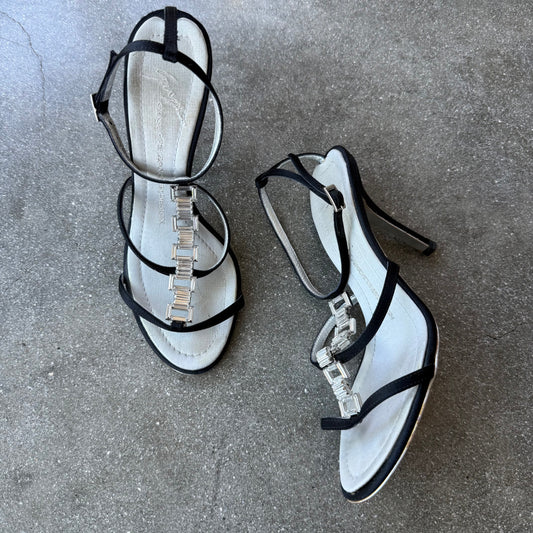 00s Giuseppe Zanotti Rhinestone Satin Sandals - US 6.5