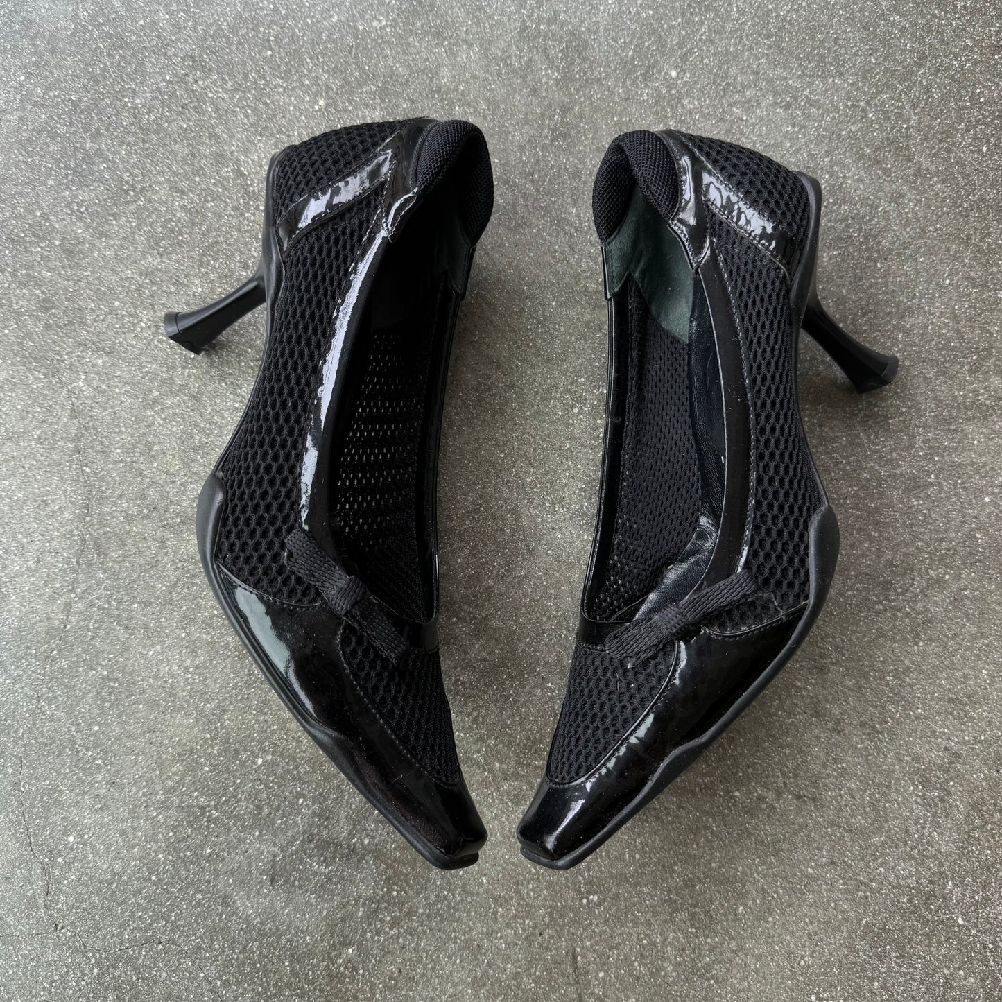 SS00 Prada Patent Leather & Mesh Heels - US 5.5-6