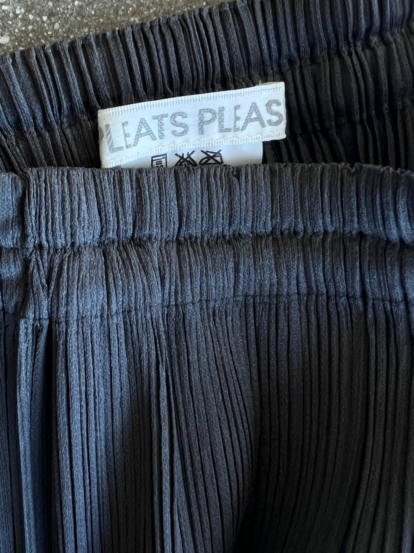 Pleats Please Issey Miyake Slate Grey Midi Skirt