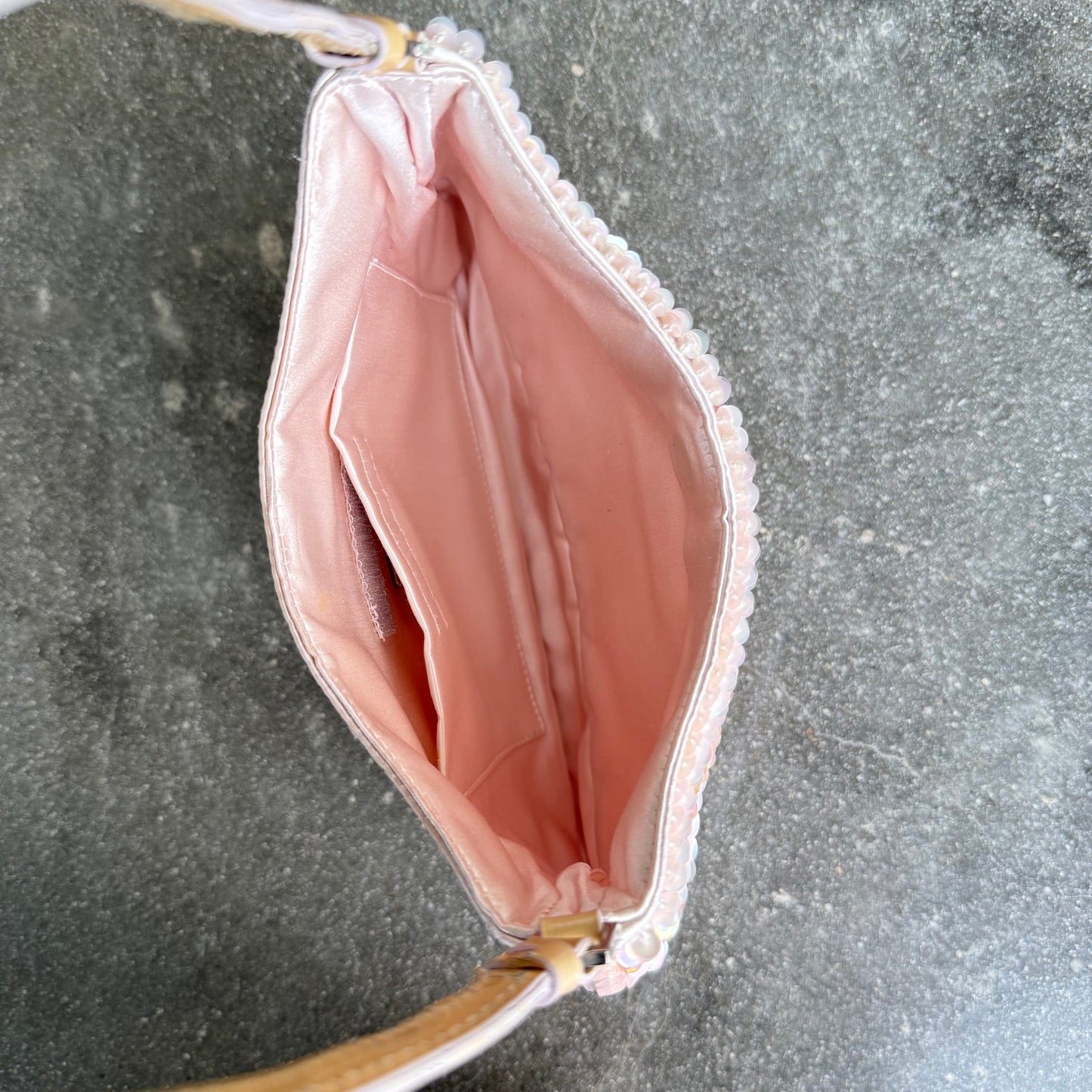 SS00 Prada Cleo Pink Sequin & Satin Purse