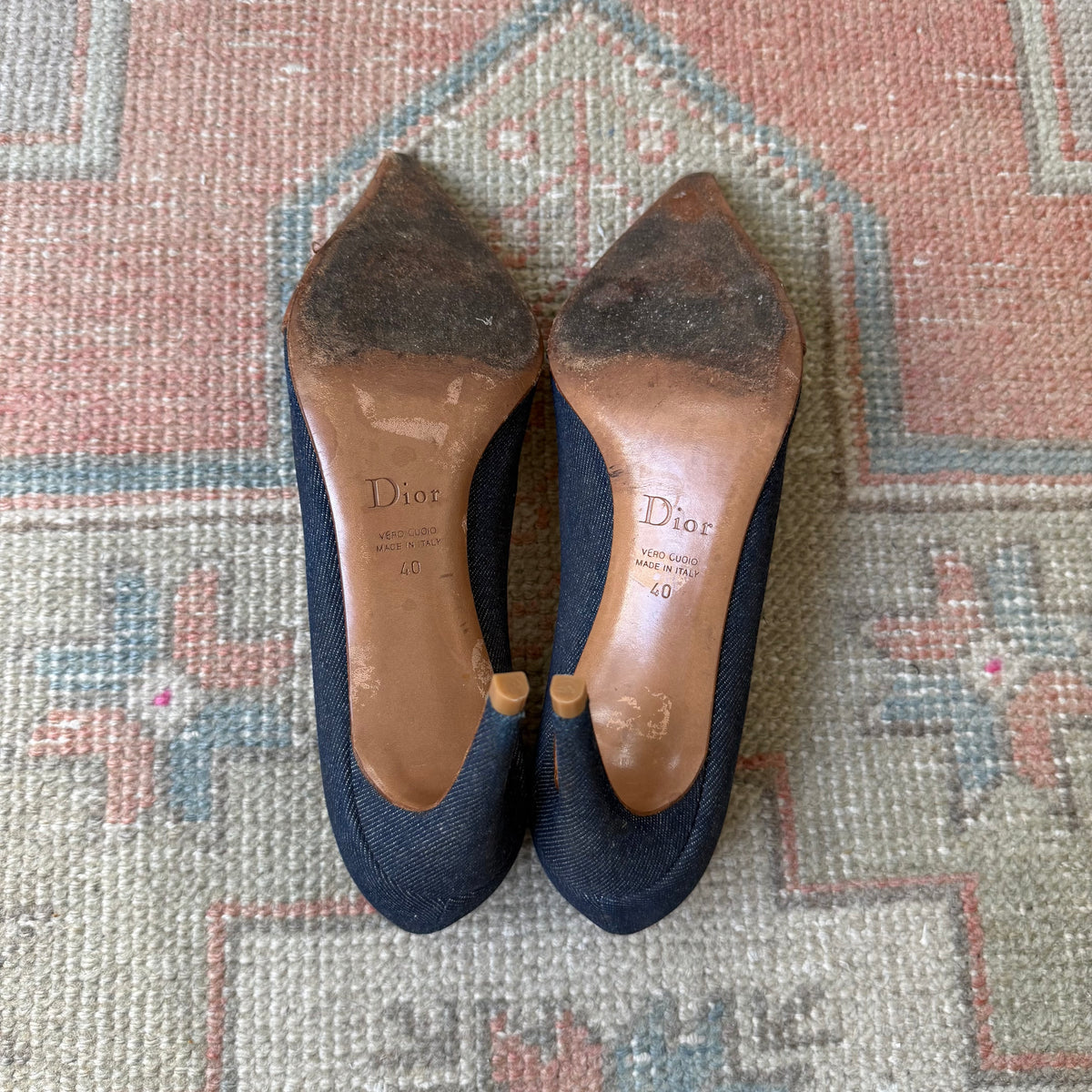 S/S2002 Galliano Dior Denim Pumps - US 9.5
