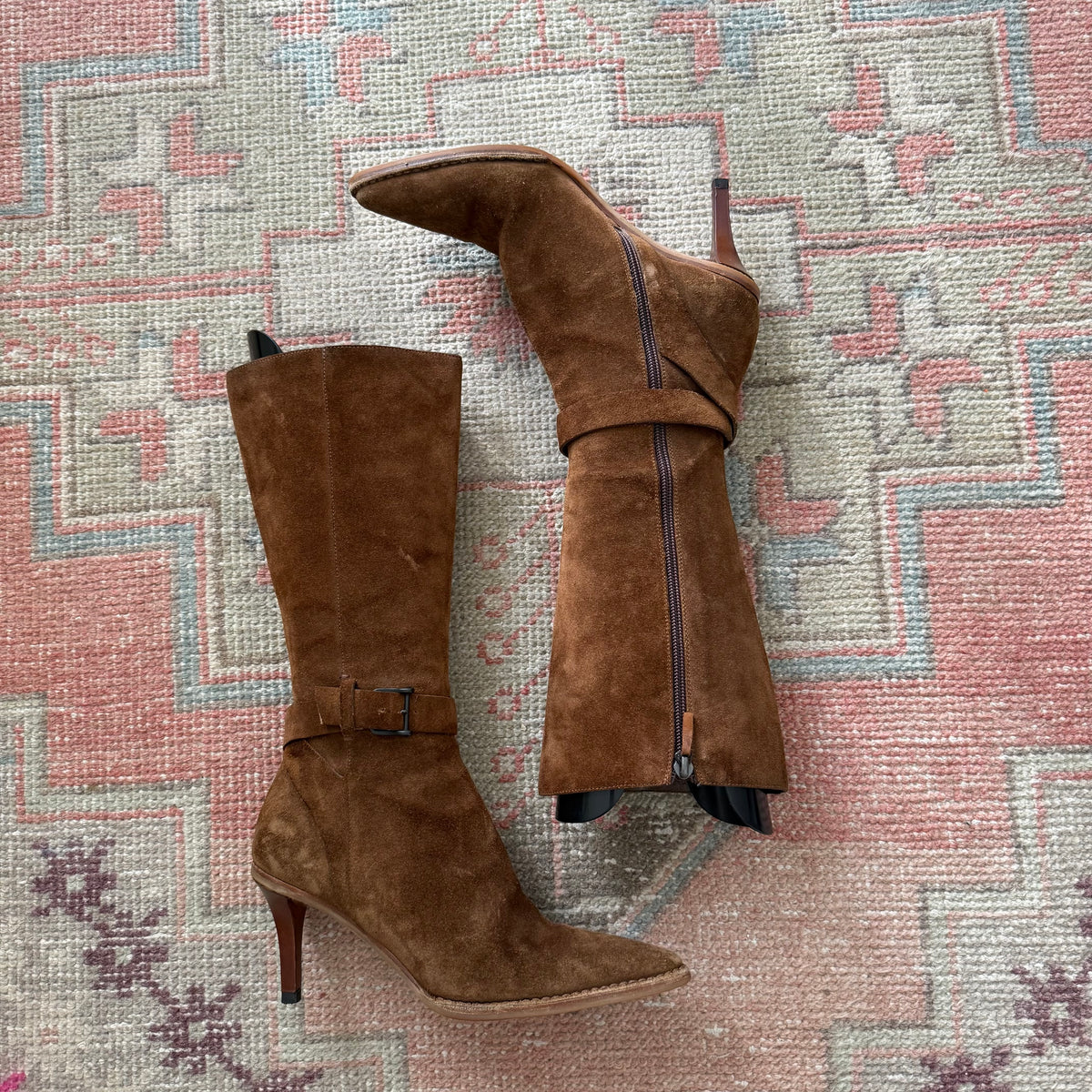 Tom Ford Gucci Tobacco Suede Buckle Boots - US 6