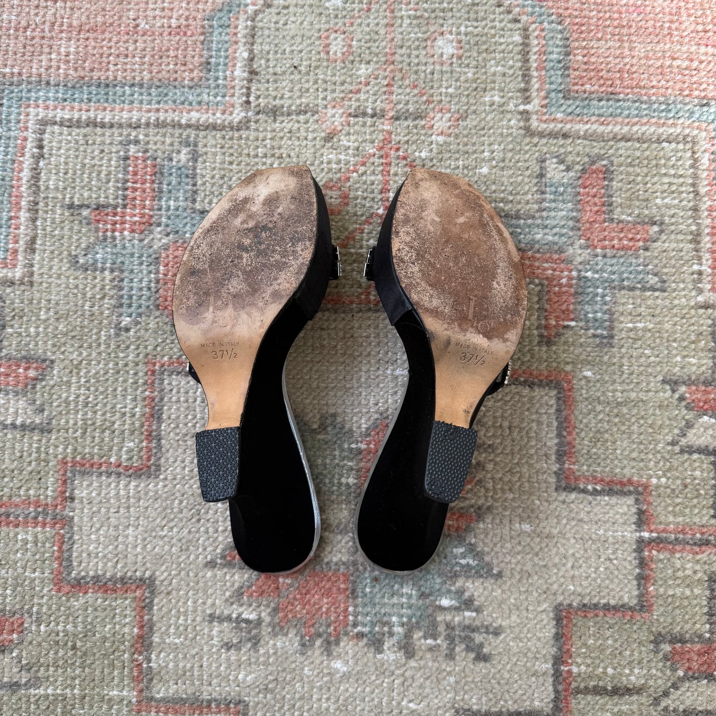 F/W2006 Galliano Dior Crystal Satin Wedges - US 7