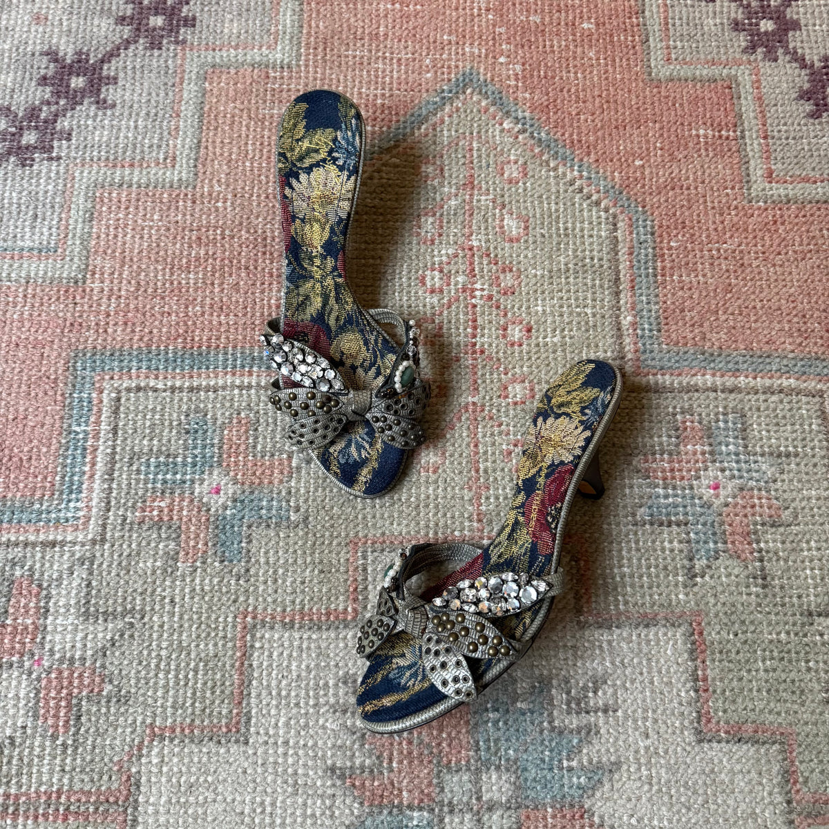 Y2K Giuseppe Zanotti Jeweled Mules - US 8