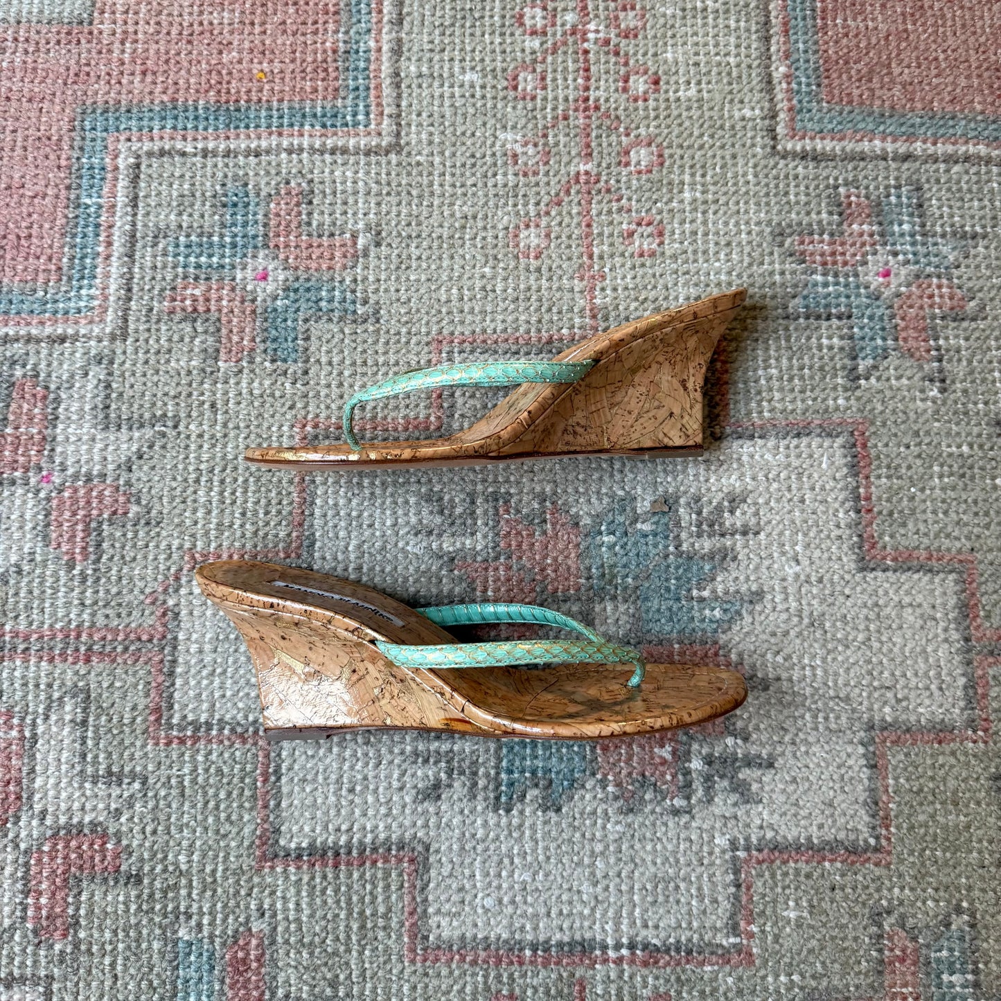 Y2K Manolo Blahnik Thong Wedges - US 7