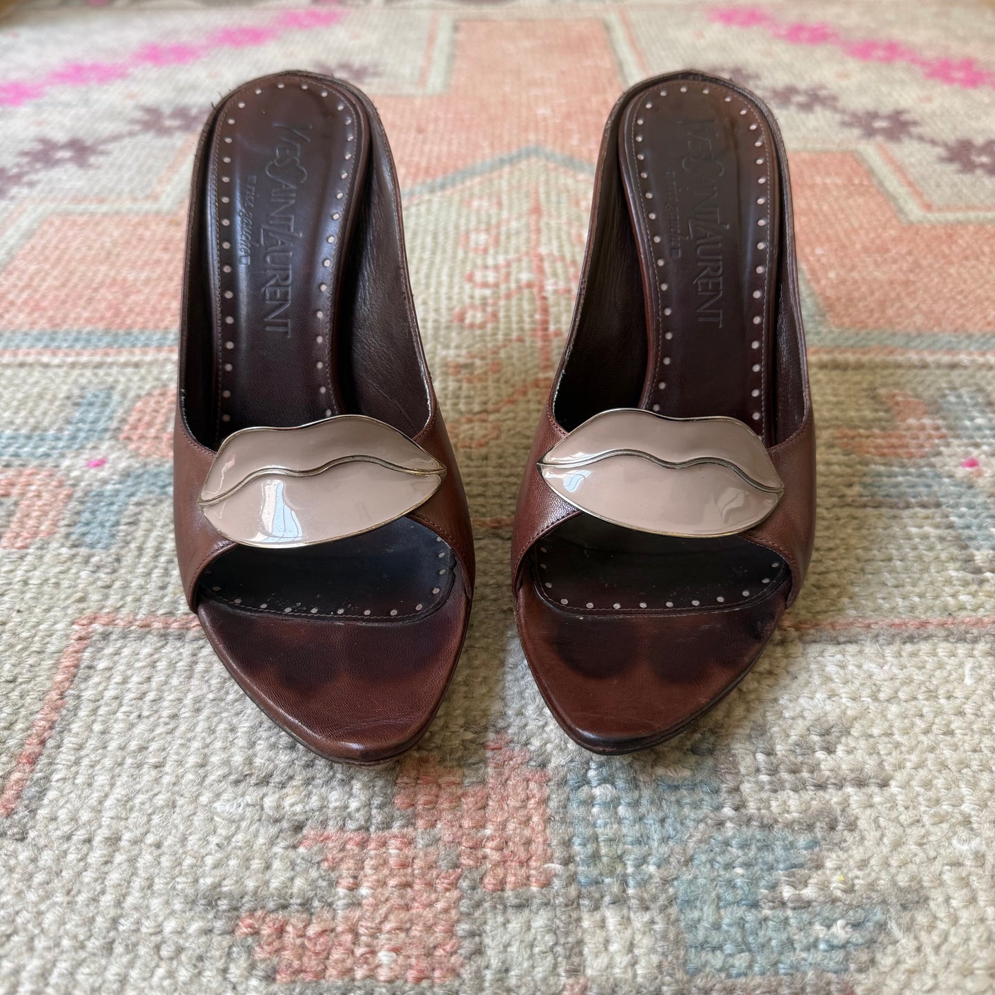 S/S2003 Tom Ford Yves Saint Laurent Kiss Mules - US 6.5