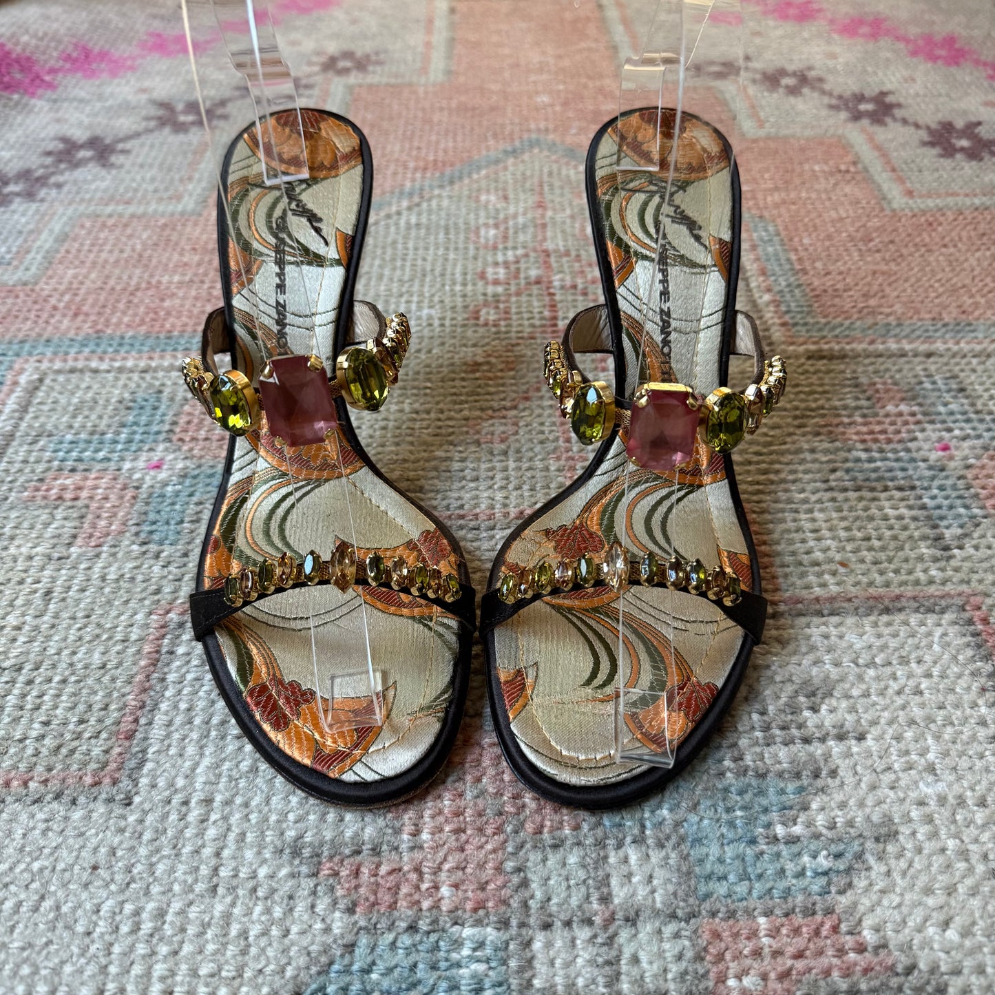 Y2K Giuseppe Zanotti Chocolate Jeweled Sandals - US 8