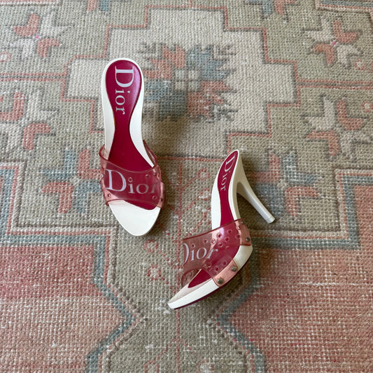 S/S2004 Galliano Dior Jelly Mules - US 7.5
