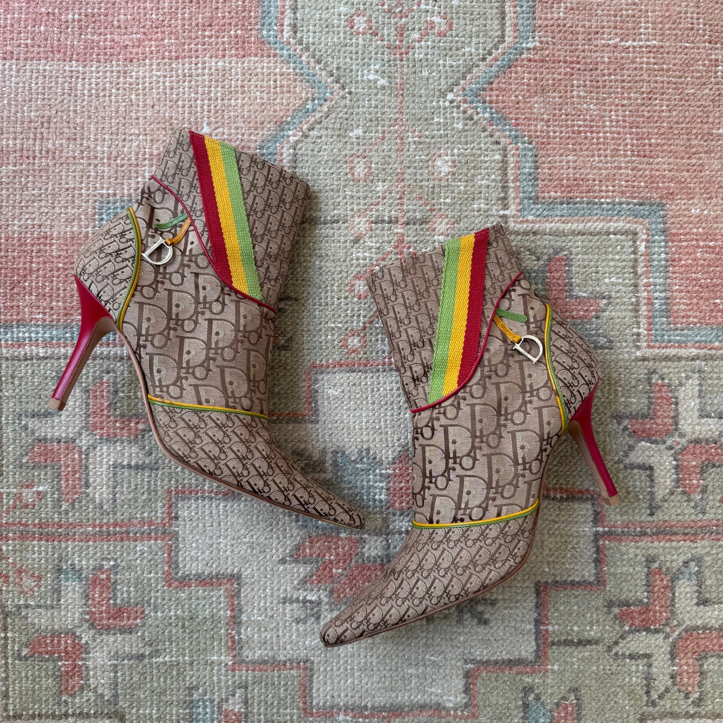 F/W2004 Galliano Dior Rasta Ankle Boots - US 11.5-12