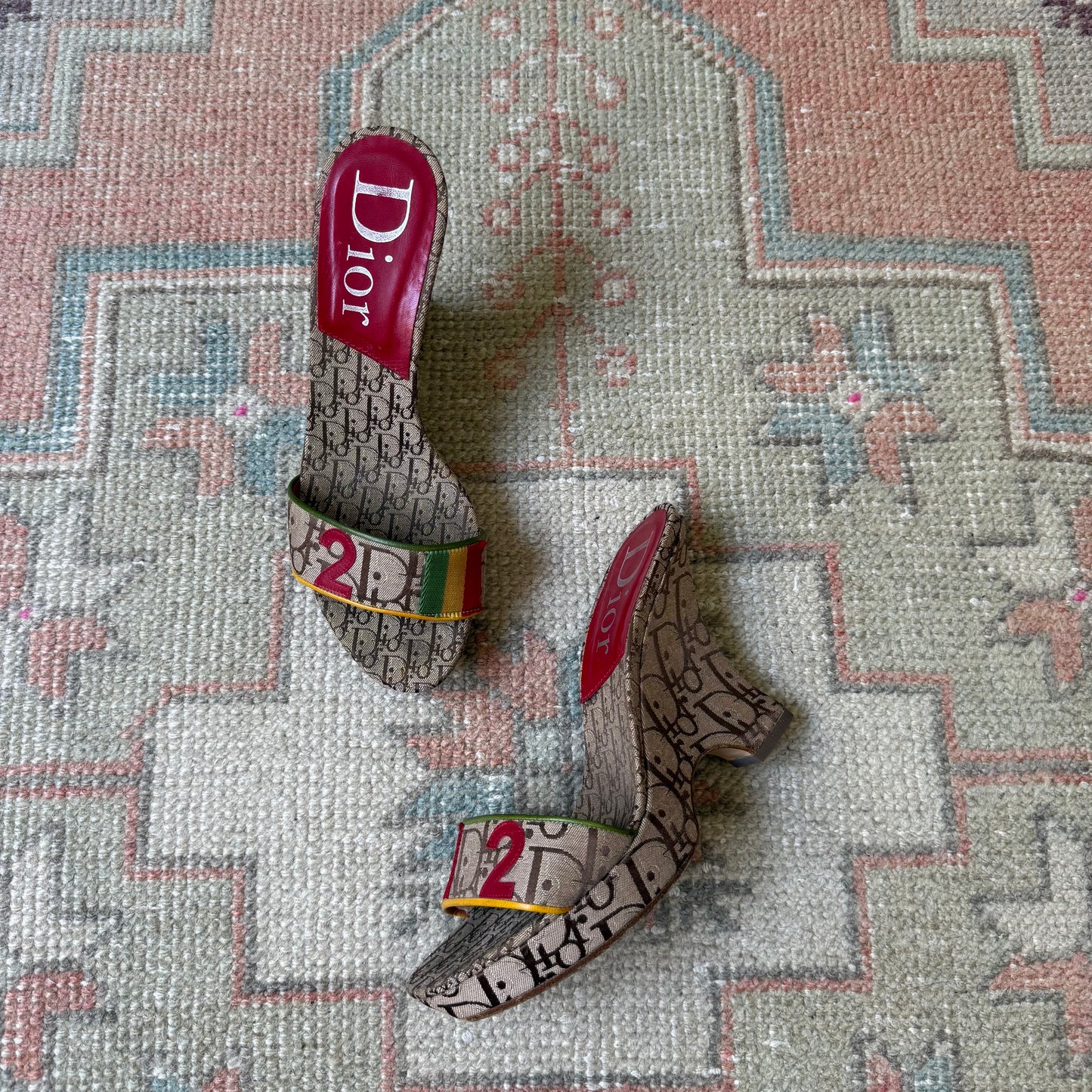 F/W2004 Galliano Dior Rasta Wedges - US 7.5