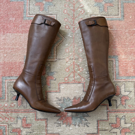 F/W2000 Tom Ford Gucci Cognac Boots - US 5