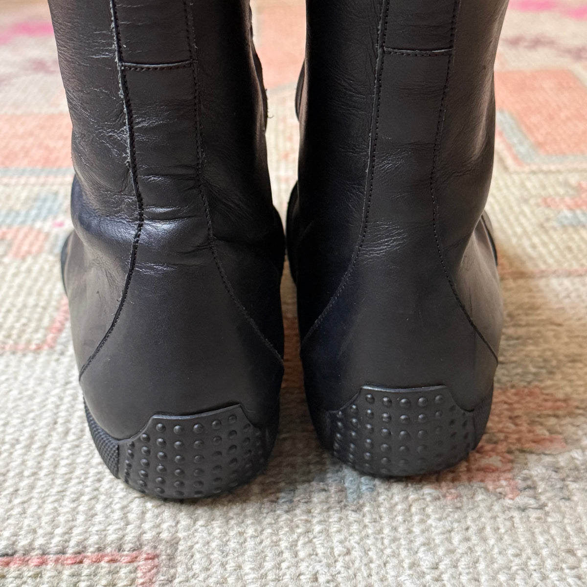 F/W2001 Galliano Dior Black Moto Boots - US 8