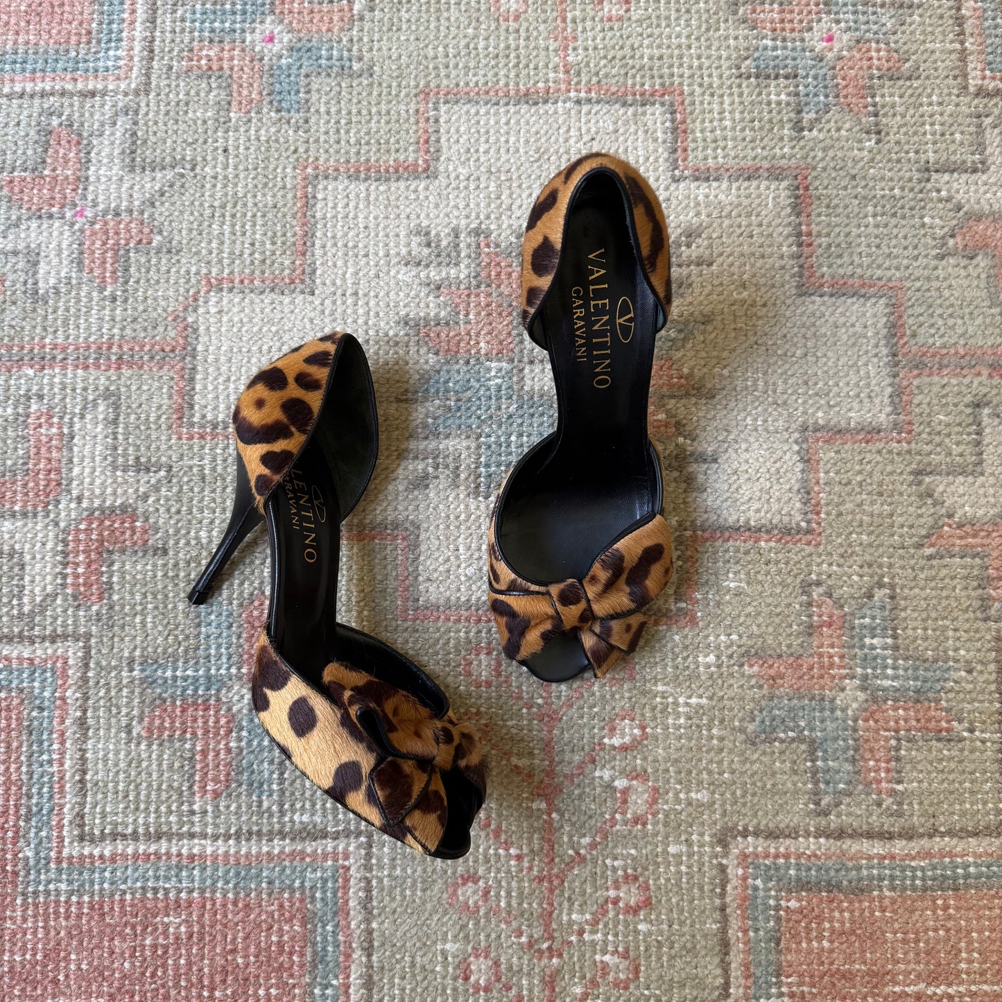 Y2K Valentino Cheetah Bow D’Orsay Heels - US 7.5