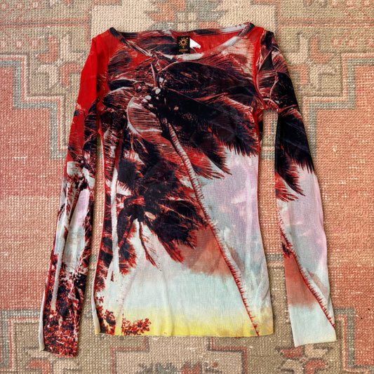 Spring 1999 Jean Paul Gaultier Palm Tree Top - size XS-M