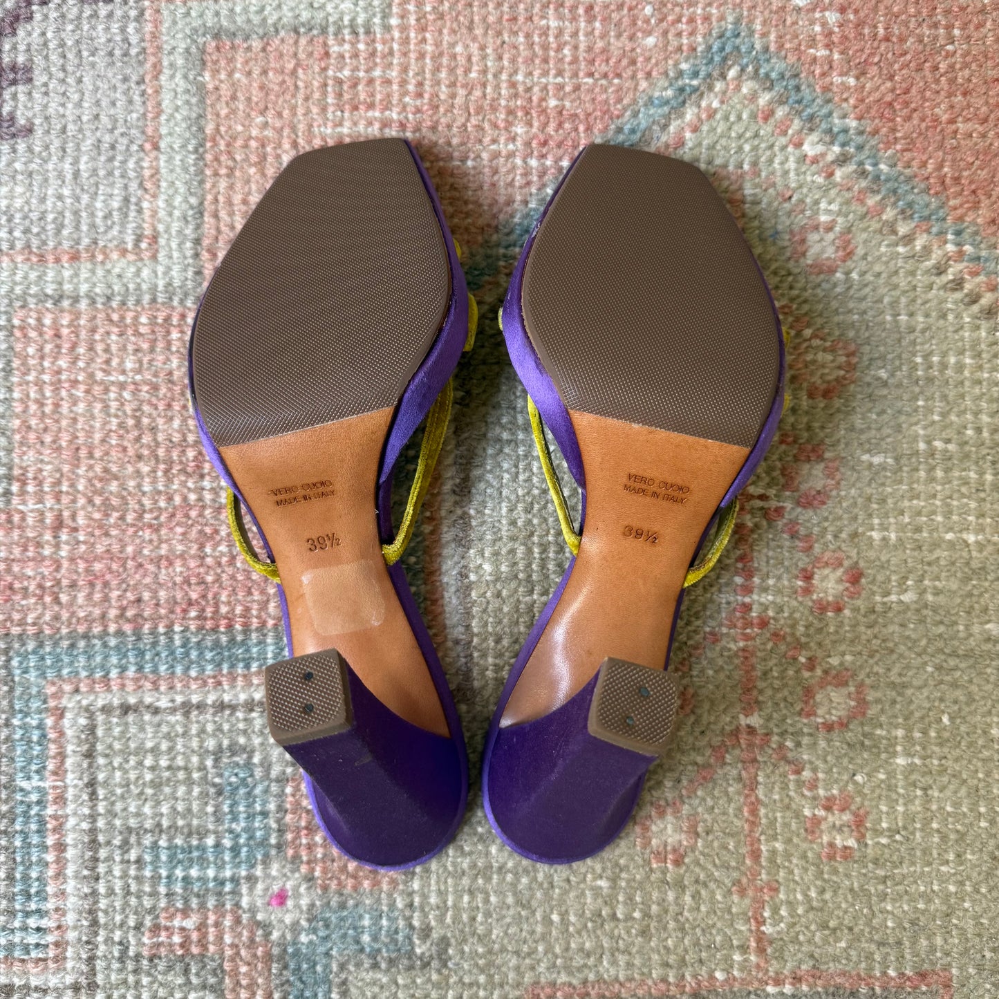 Y2K Sunflower Velvet René Caovilla Platforms - US 7.5