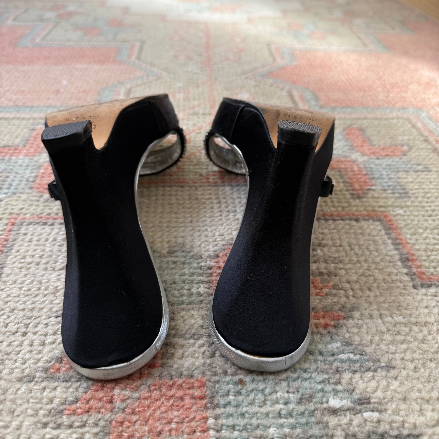 F/W2006 Galliano Dior Crystal Satin Wedges - US 7