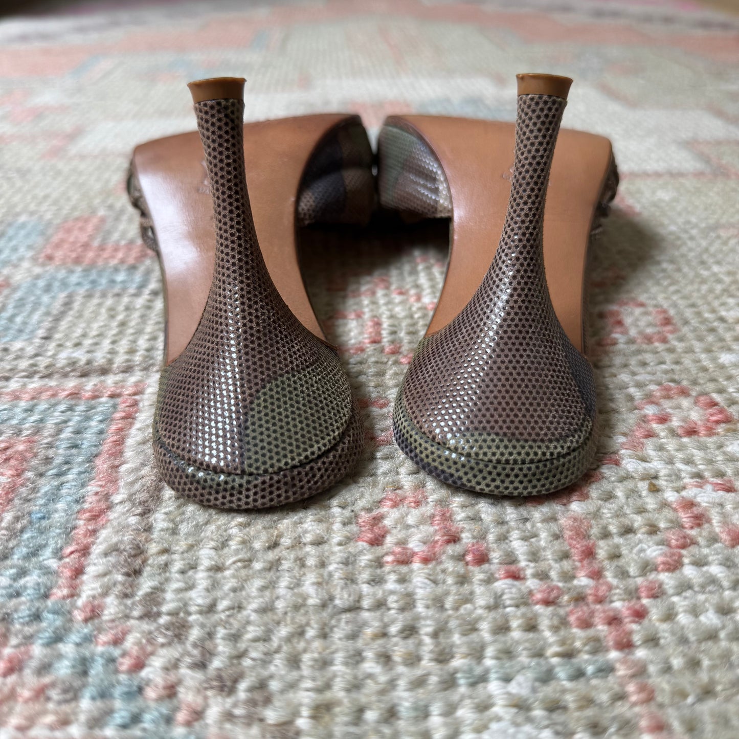 S/S2001 Galliano Dior Camo Mules - US 5-5.5