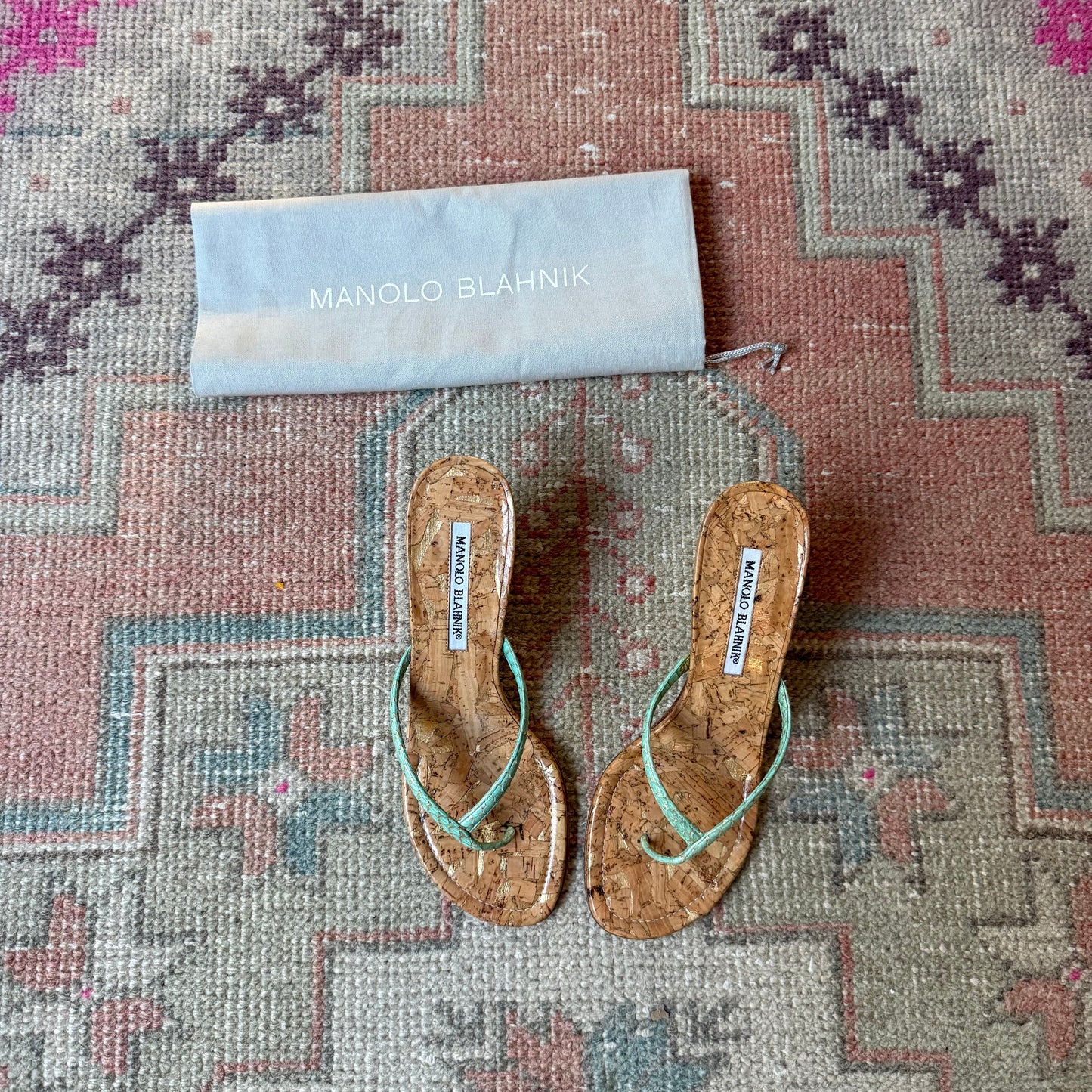 Y2K Manolo Blahnik Thong Wedges - US 7