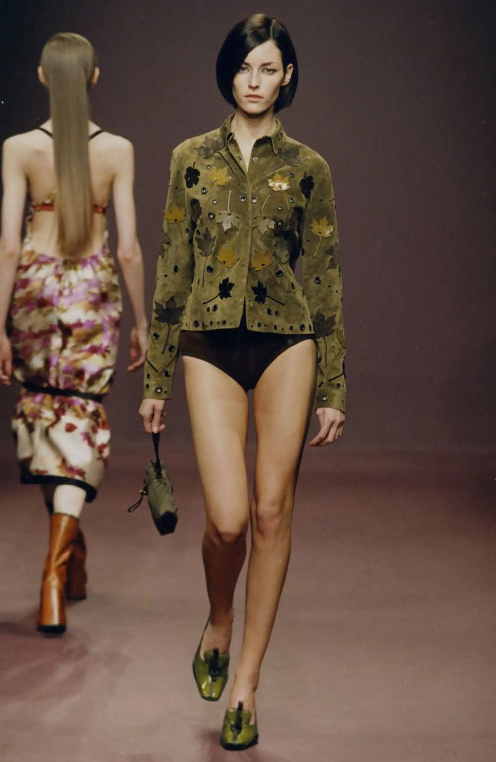 F/W1999 Foliage Peep Toe Heels - US 6
