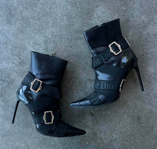 FW04 John Galliano Christian Dior Bondage Boots - 6.5