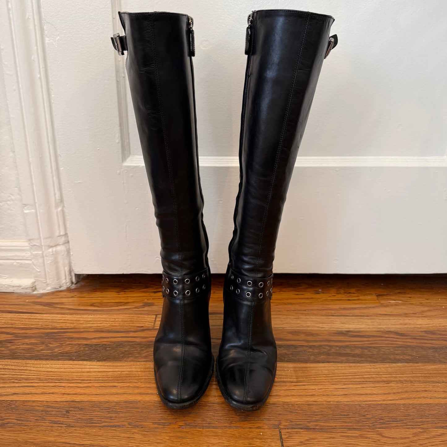 S/S2003 Galliano Dior Black Leather Boots - US 6