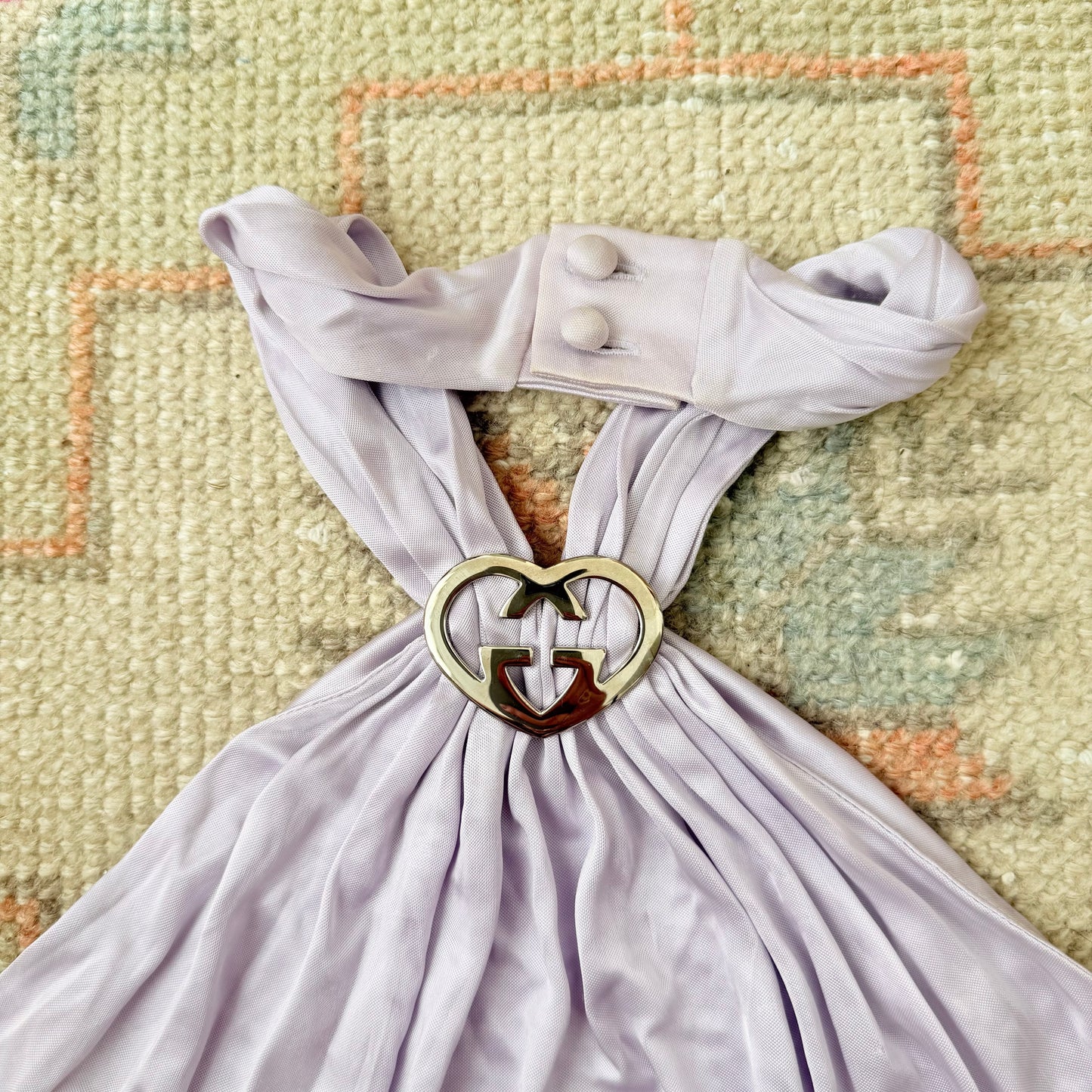 S/S2004 Tom Ford Gucci Lilac Heart Logo Halter