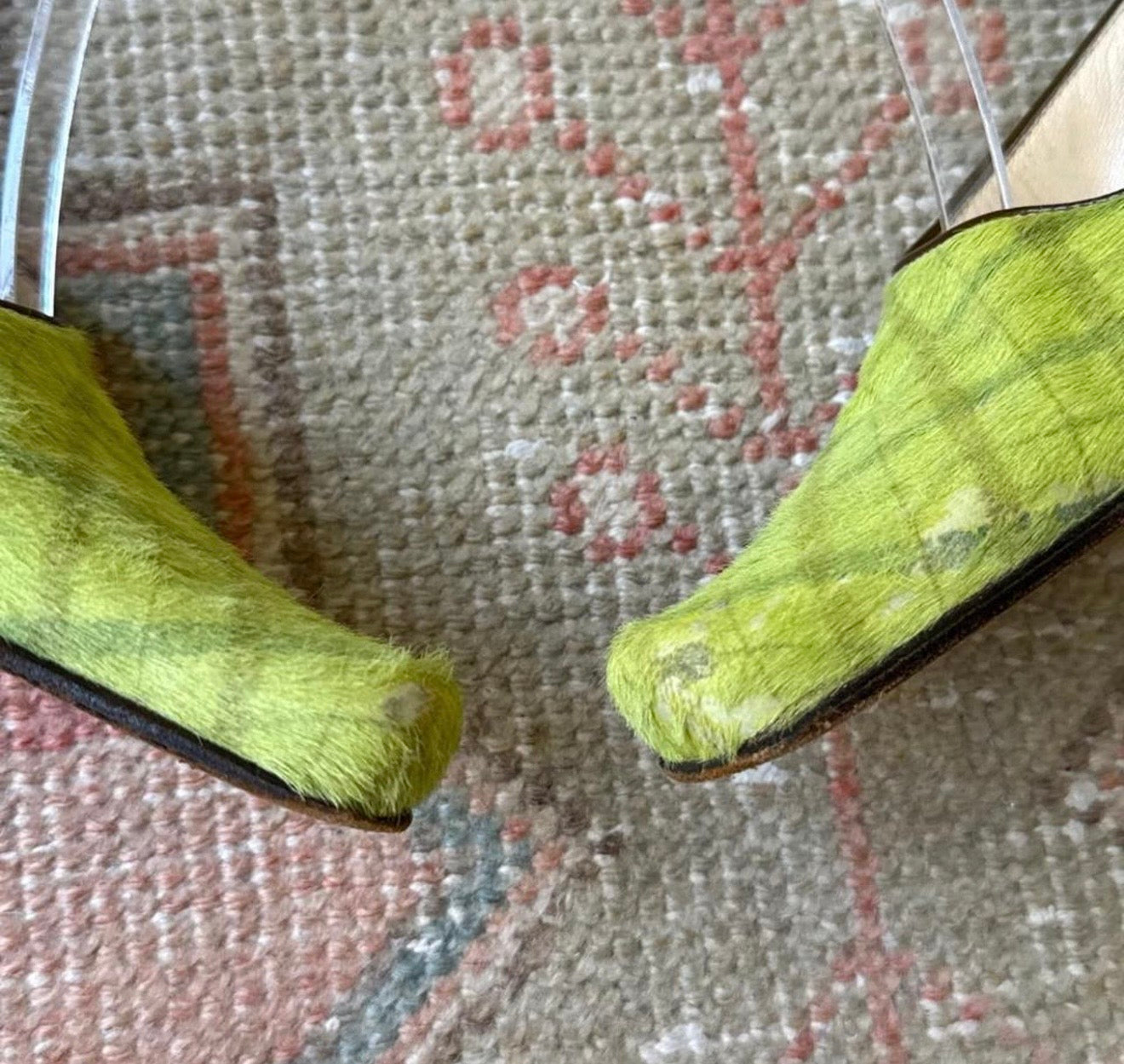 F/W1999 miu miu Tartan Ponyhair Mary Janes - US 10-10.5