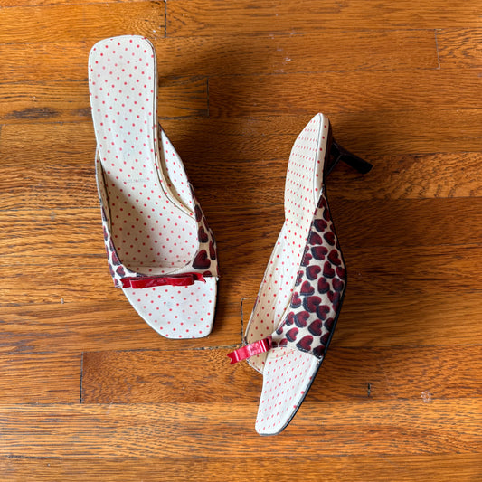 S/S2000 Prada Heart Bow Mules - US 6.5