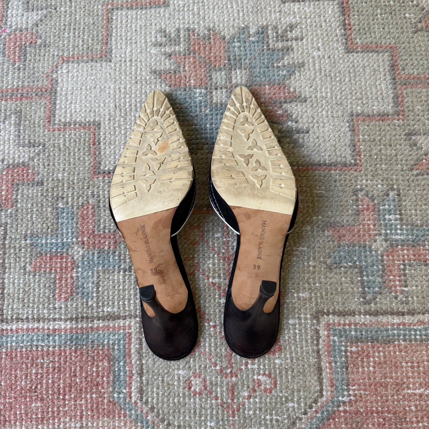 S/S2003 Manolo Blahnik Black Suede Sneaker Mules - US 8-8.5