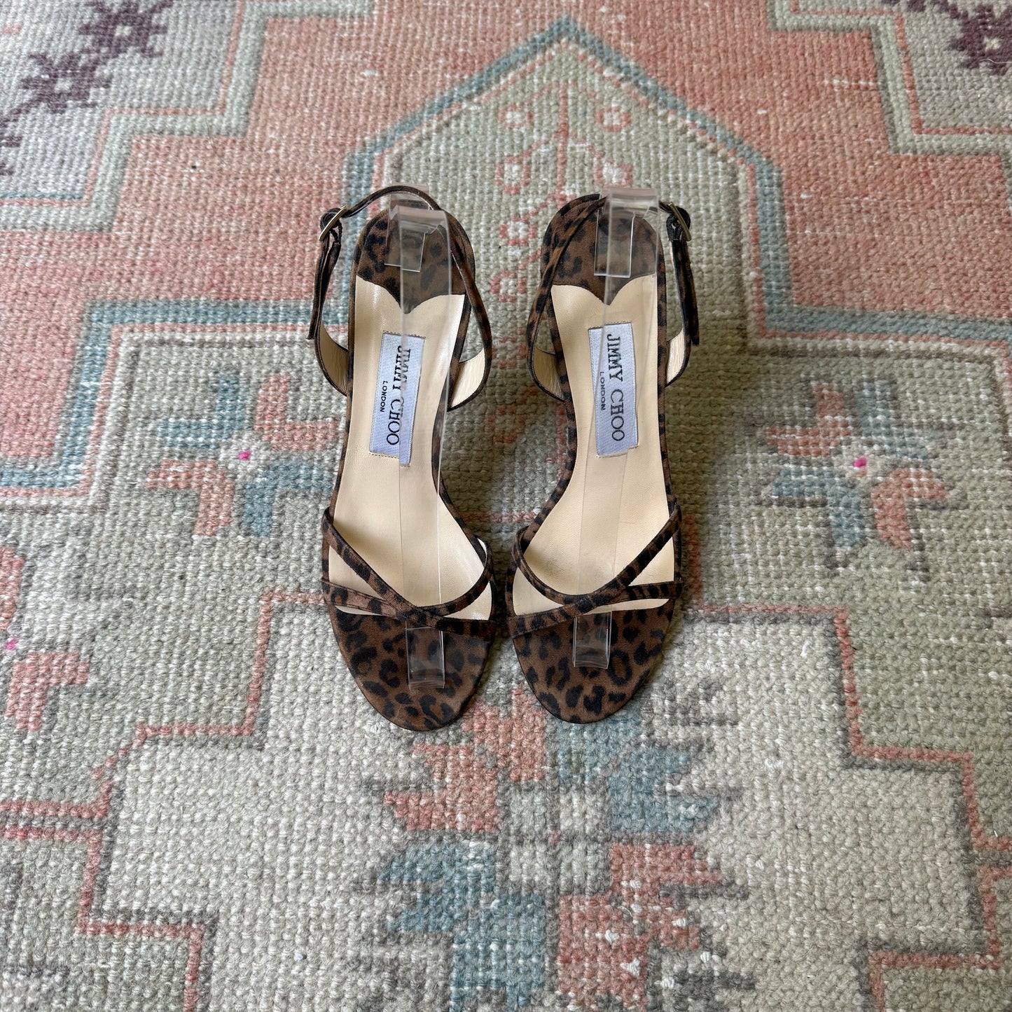 Y2K Suede Leopard Jimmy Choo Sandals - US 6.5