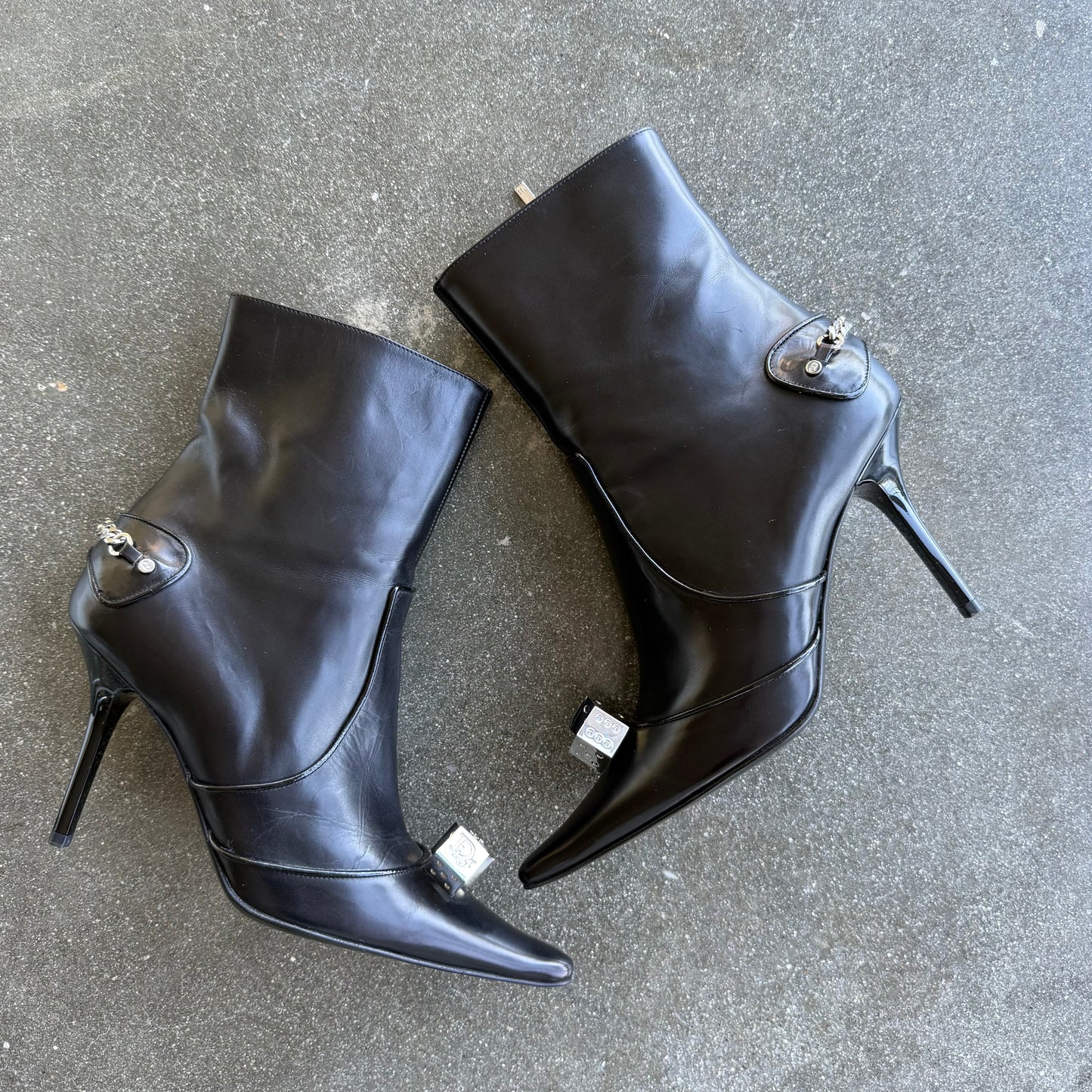 F/W2004 Galliano Dior Dice Boots - US 6.5