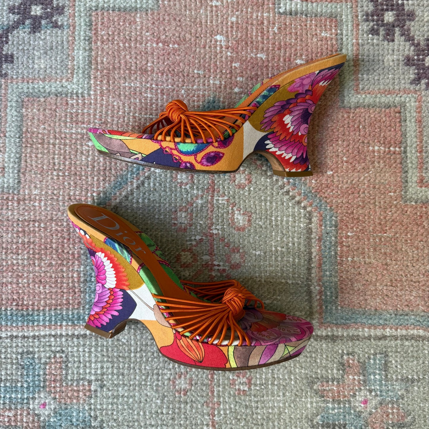 S/S2003 Galliano Dior Tropical Wedge - US 7-7.5