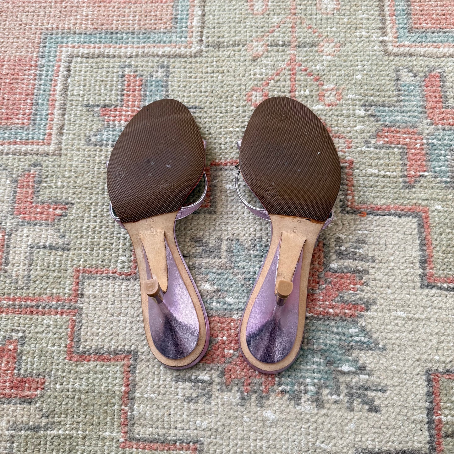 2000s Giuseppe Zanotti Purple Floral Mules - US 7