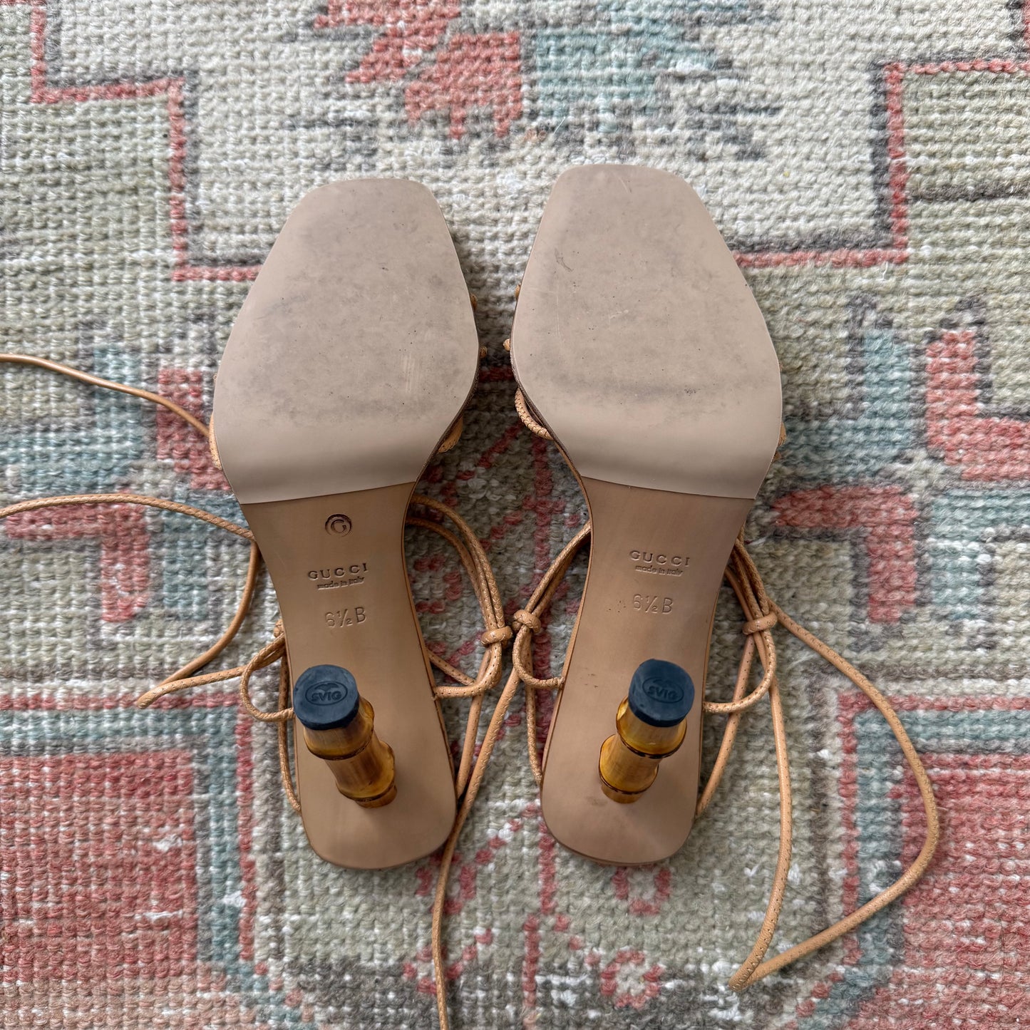 S/S2002 Tom Ford Gucci Bamboo Sandals - US 6.5-7