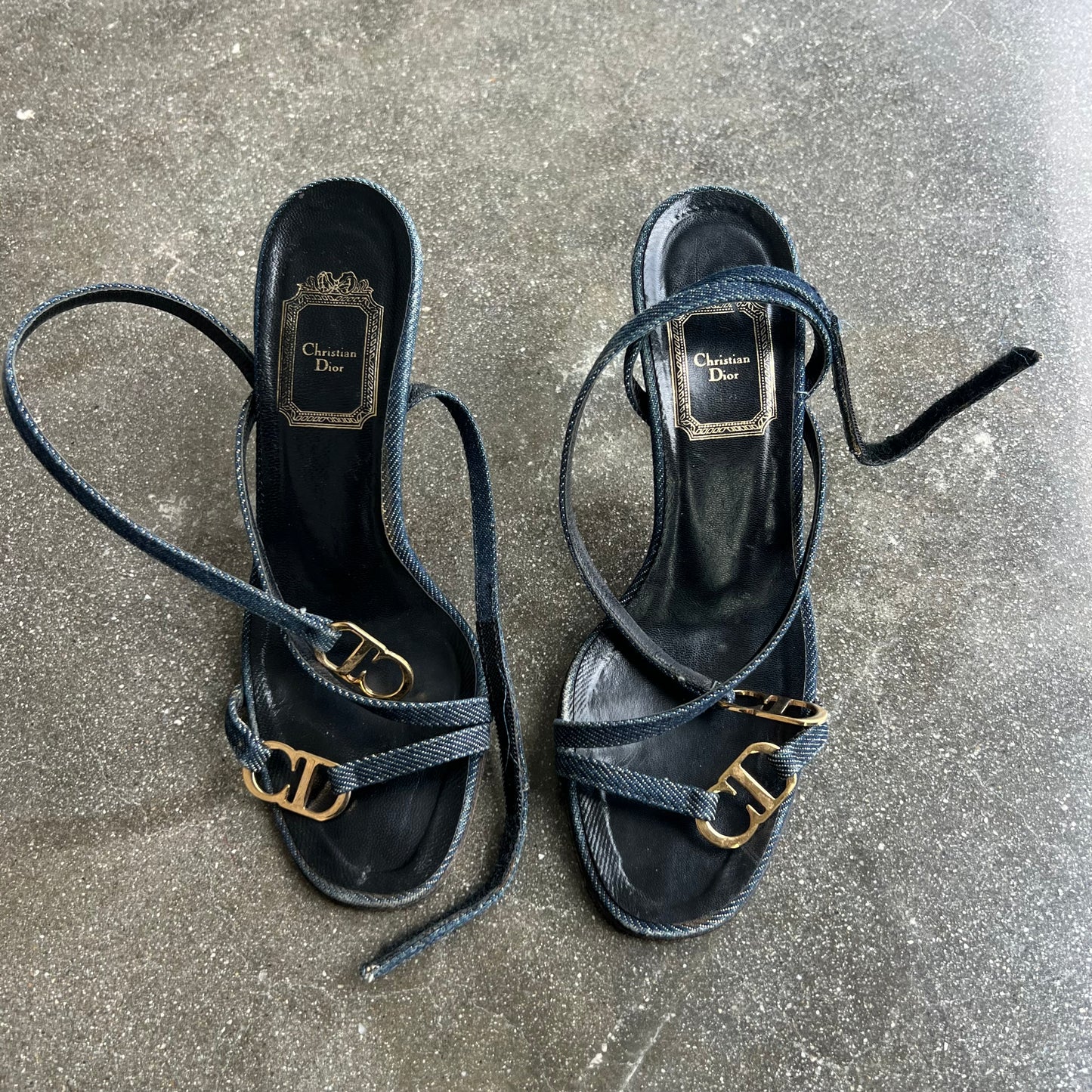 SS2000 Galliano Dior Denim Sandals - US 7