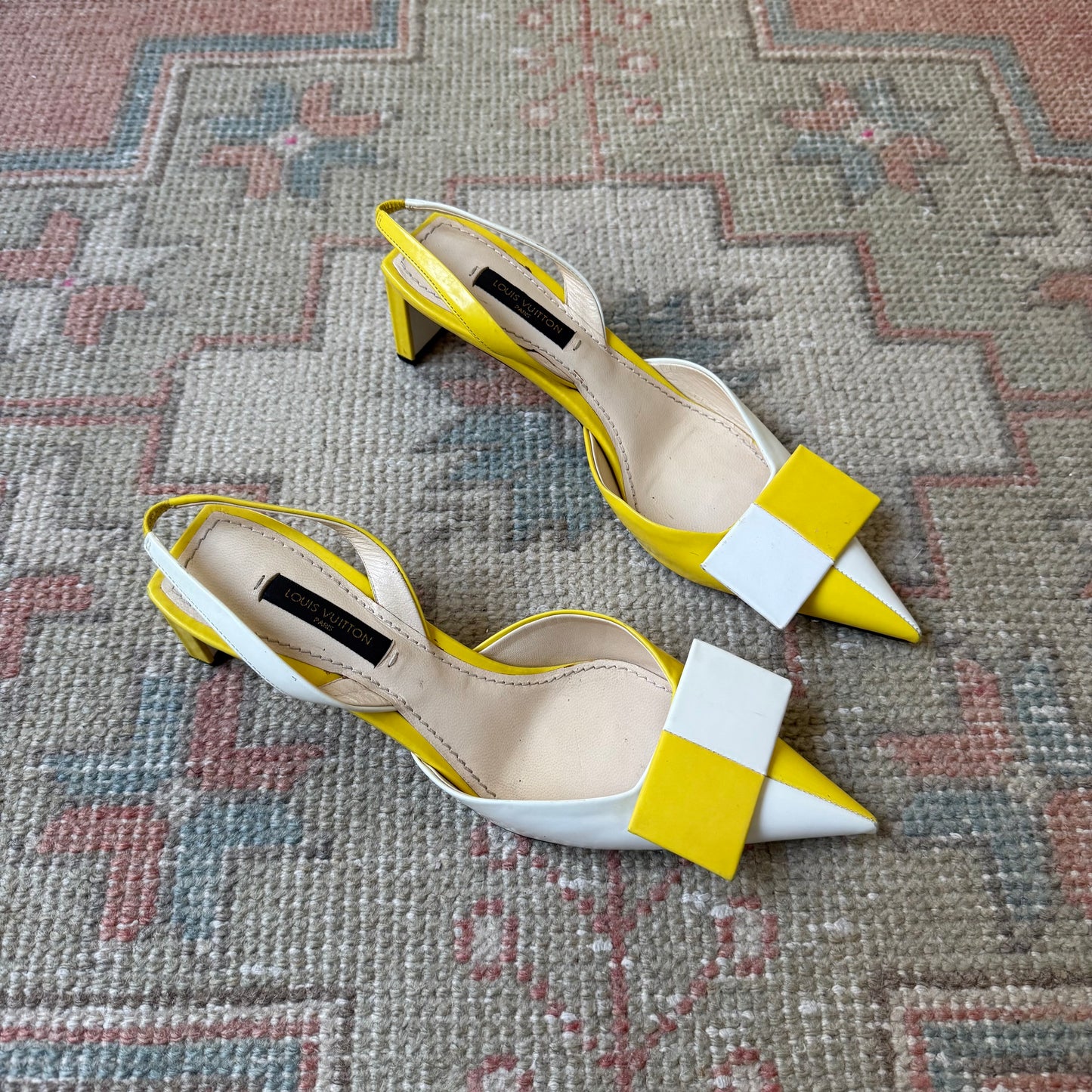 S/S2013 Marc Jacobs Louis Vuitton Checkered Slingbacks - US 6