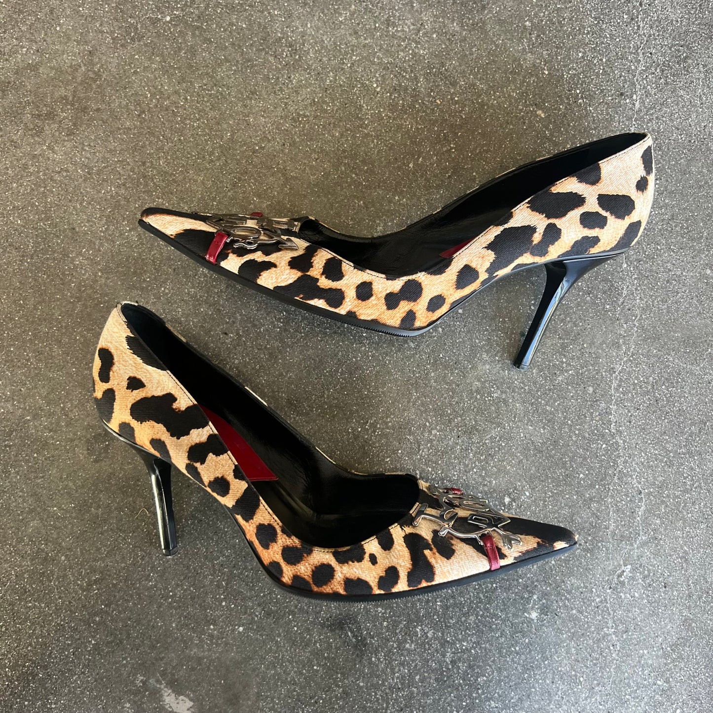 FW04 Galliano “I Love Dior” Leopard Heels - US 8