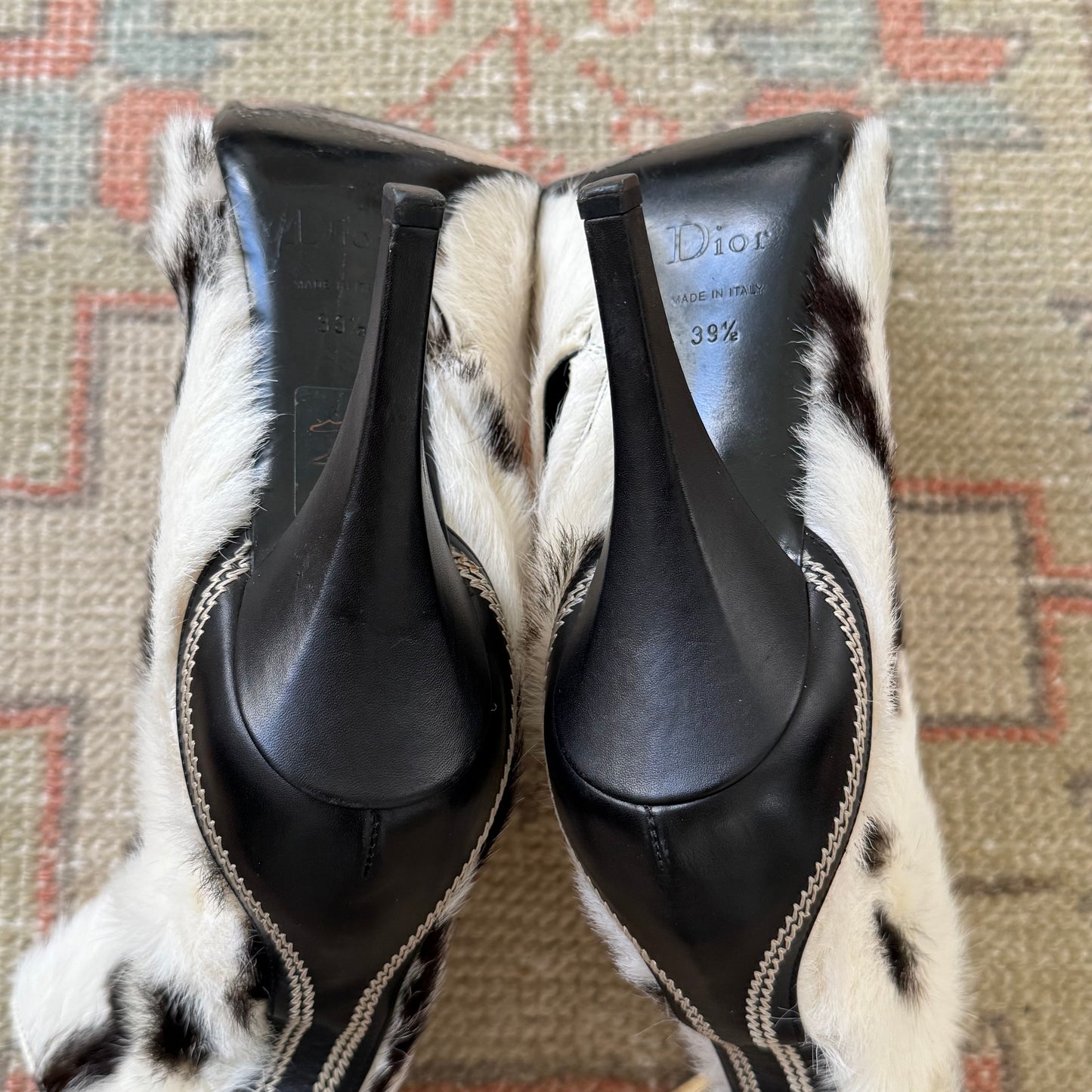 F/W2005 Galliano Dior Cow Hair Ankle Boots - US 8.5