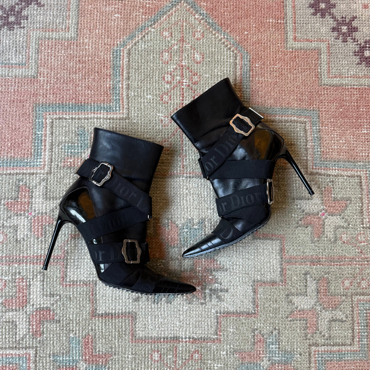 F/W2004 Galliano Dior Bondage Boots - US 6.5-7