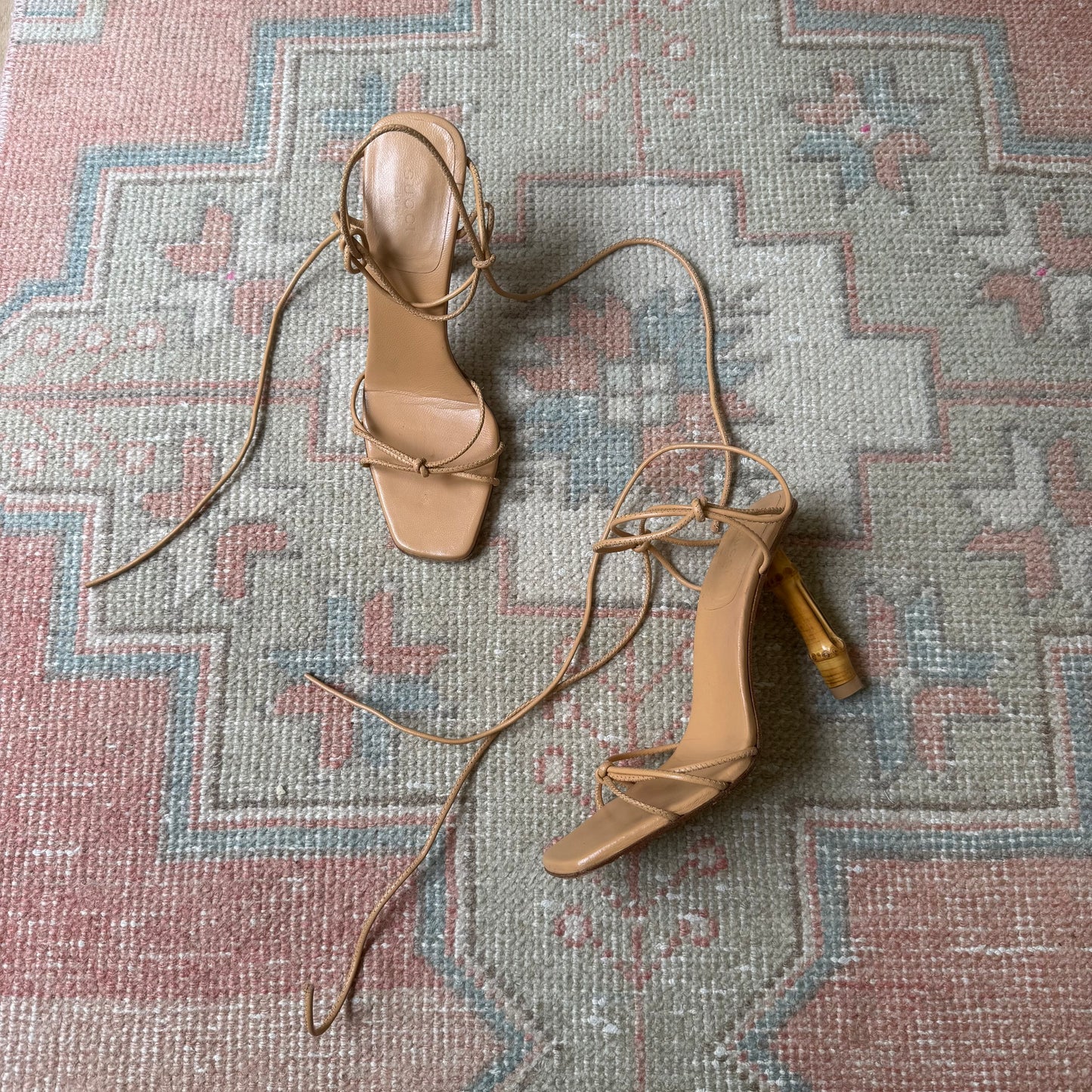 S/S2002 Tom Ford Gucci Leather Bamboo Sandals - US 8