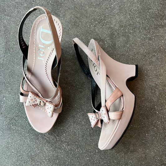 SS05 John Galliano Dior Bow Wedges - US 5-5.5