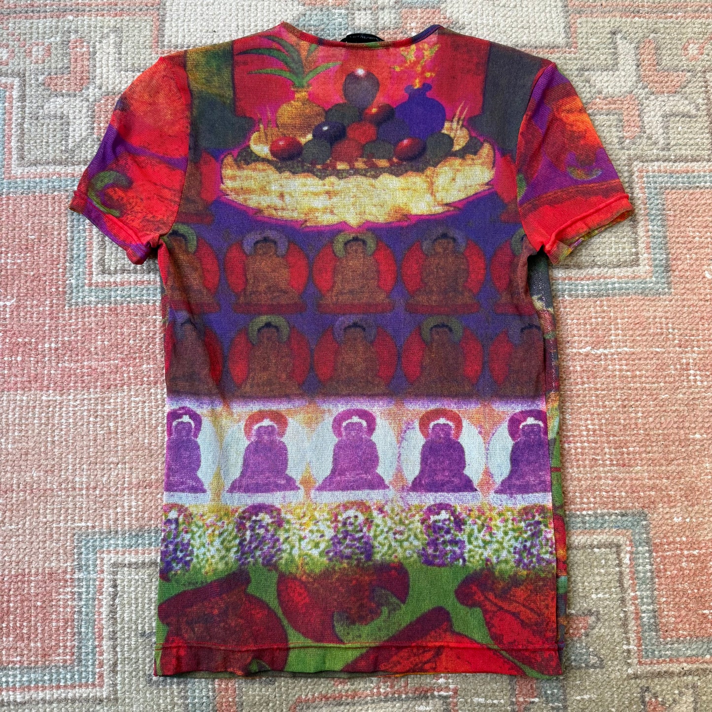 2002 Vivienne Tam Metallic Buddha Top